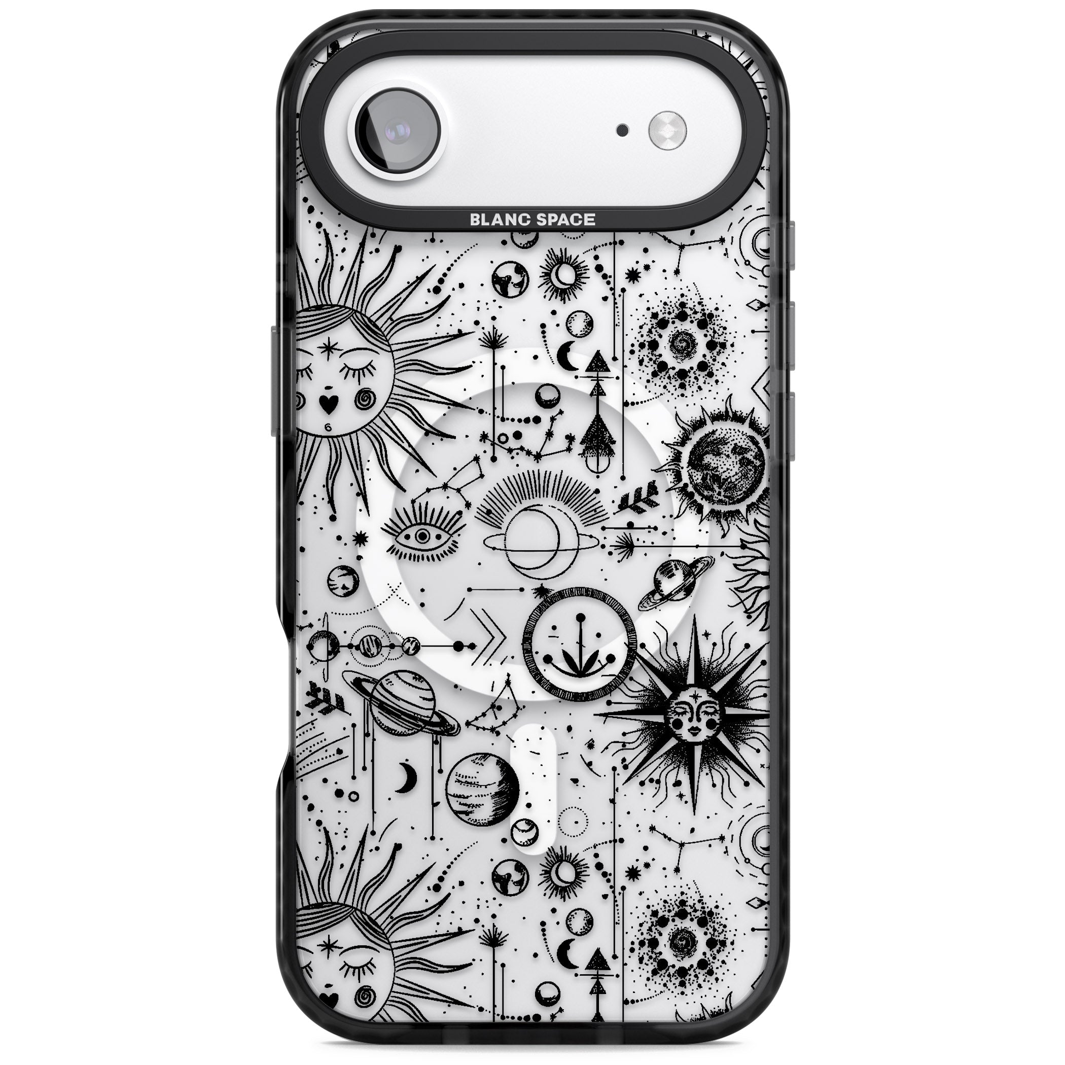 Cosmic Zodiac iPhone 17 Air Impact Pro Black Phone Case