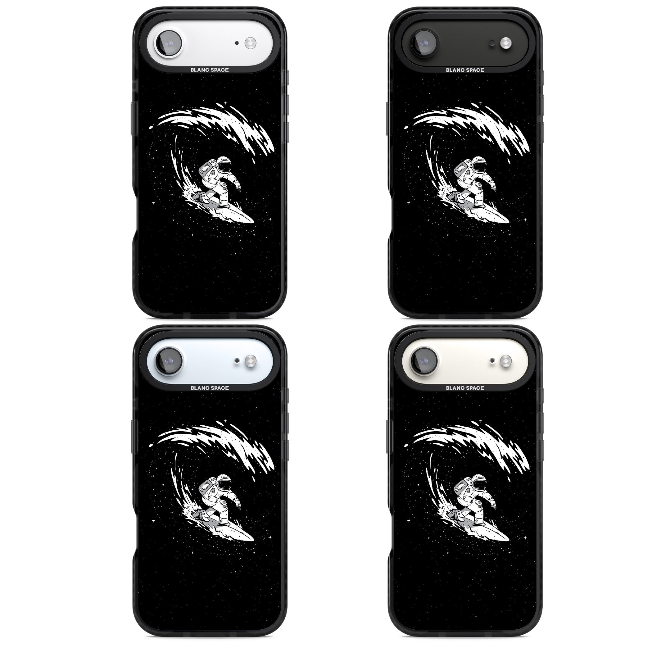Cosmic Surf iPhone 17 Air Impact Pro Black Phone Case APT Impact Protection
