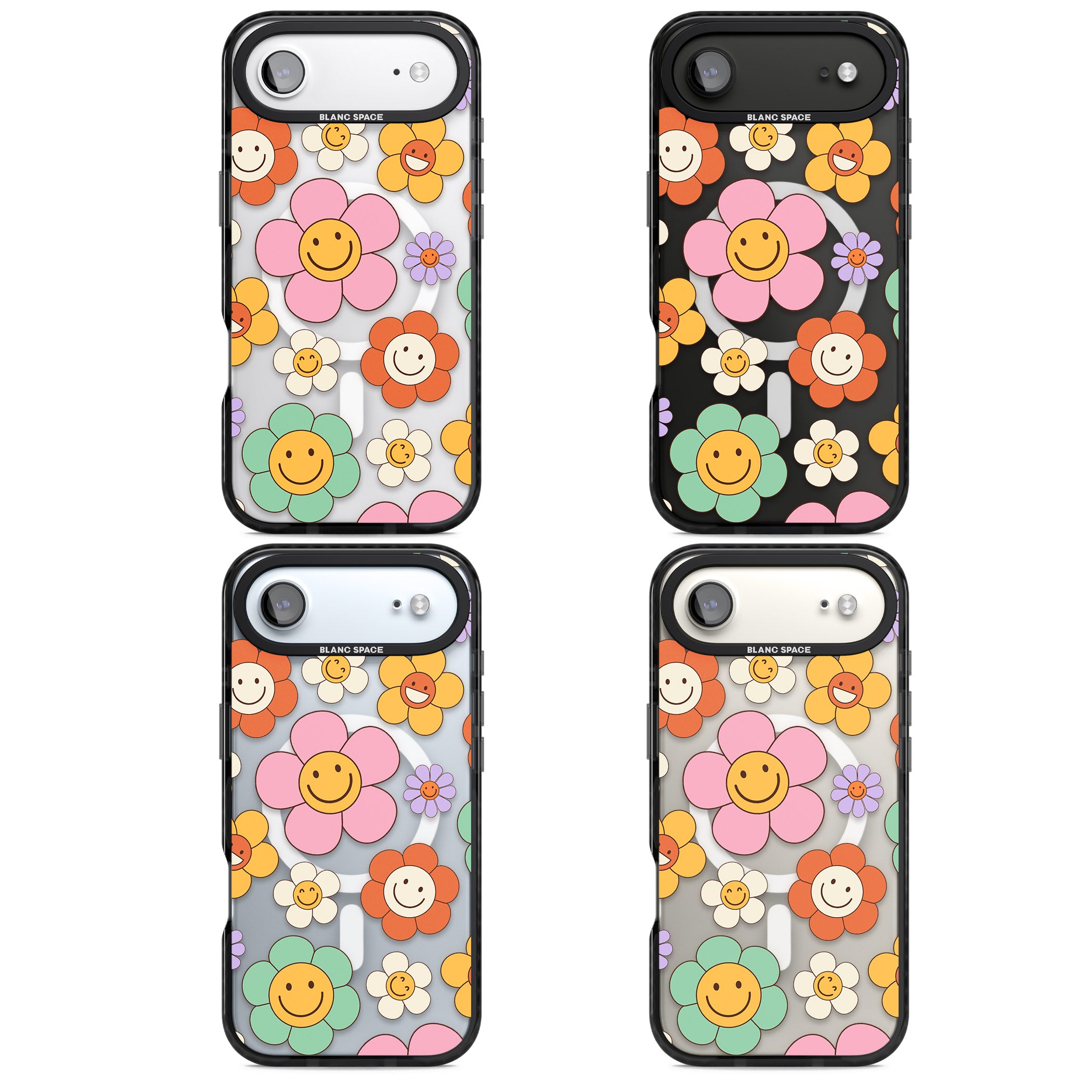 Happy Blossoms iPhone 17 Air Impact Pro Black Phone Case APT Impact Protection