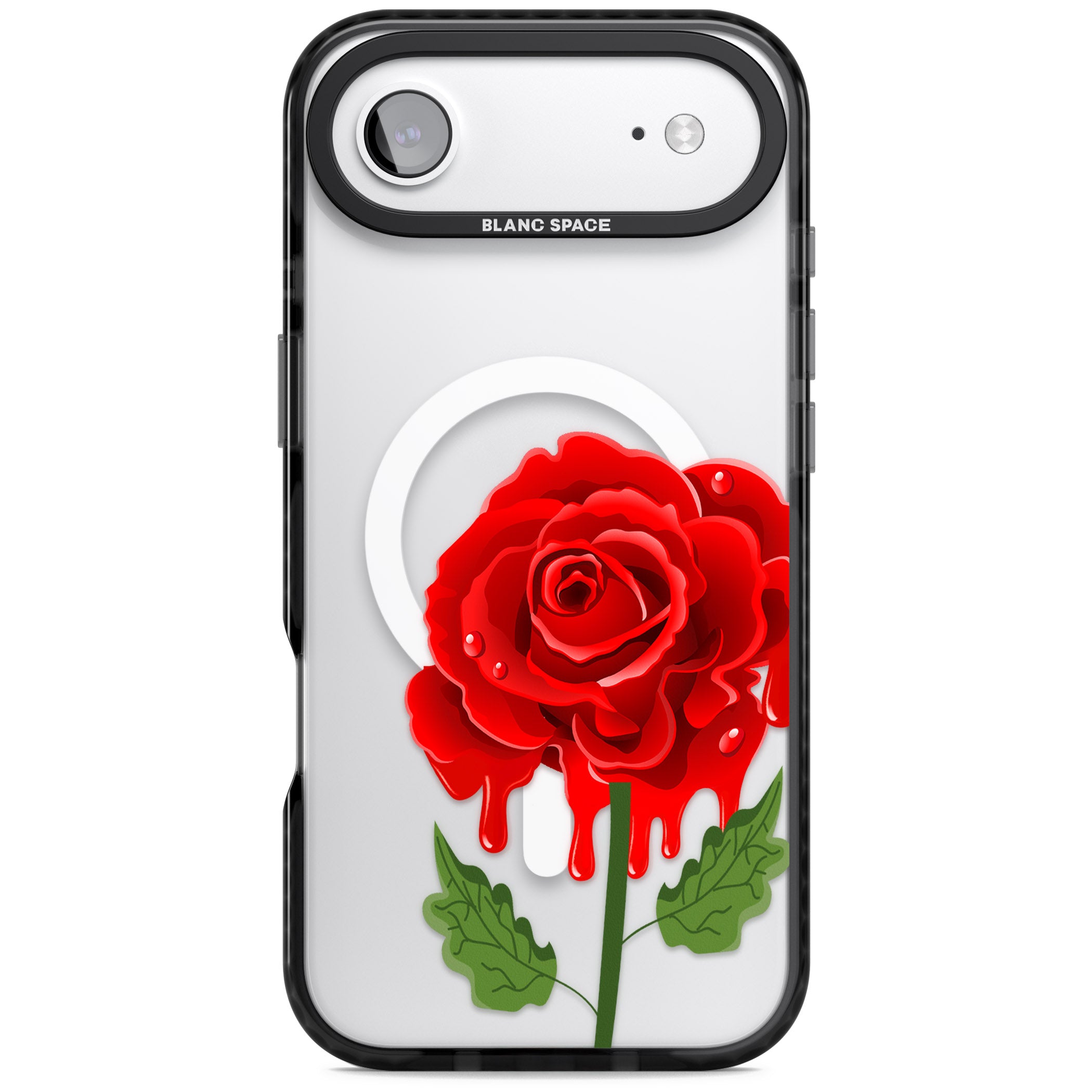 Melting Rose iPhone 17 Air Impact Pro Black Phone Case