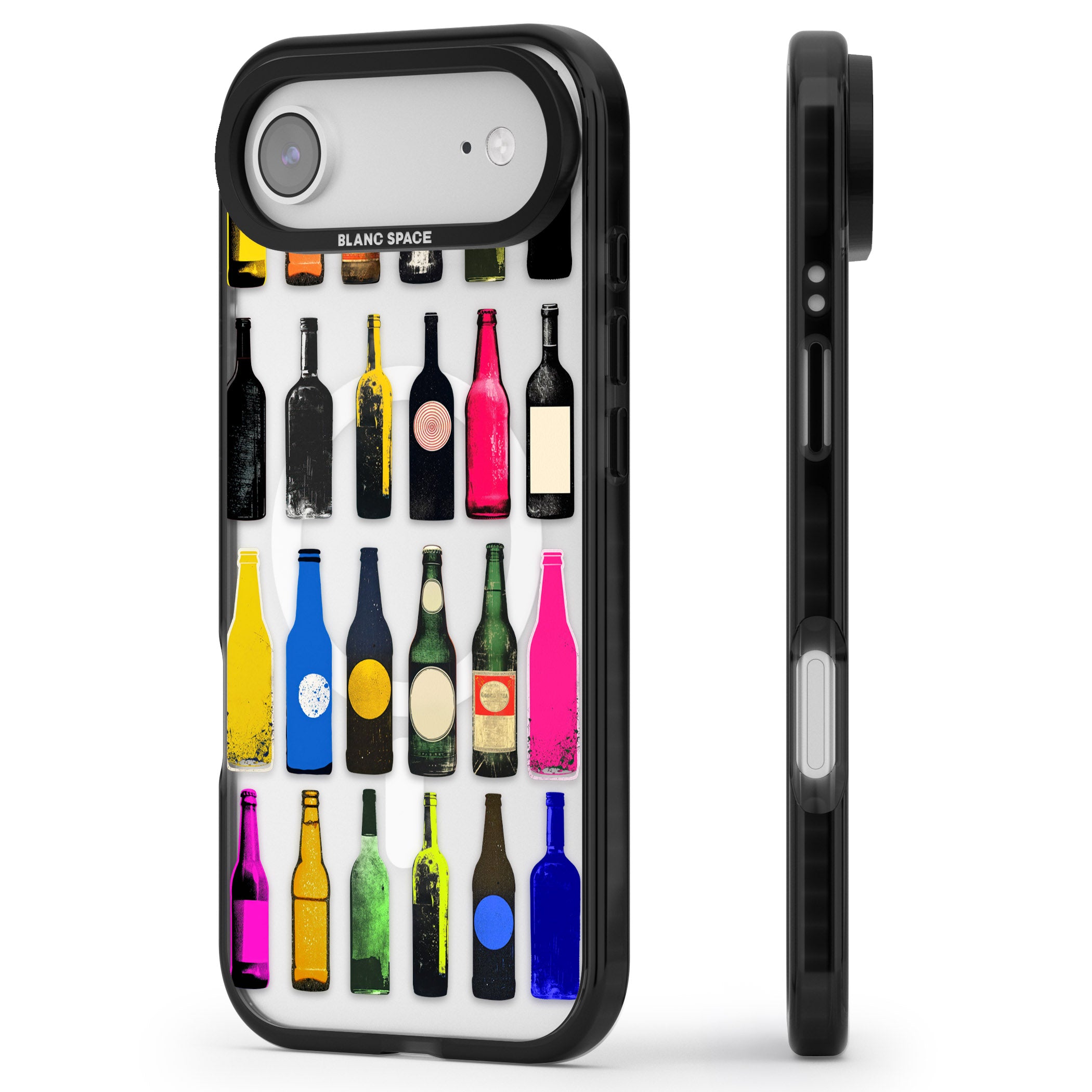 Glass Bottles iPhone 17 Air Impact Pro Black Phone Case Side Profile