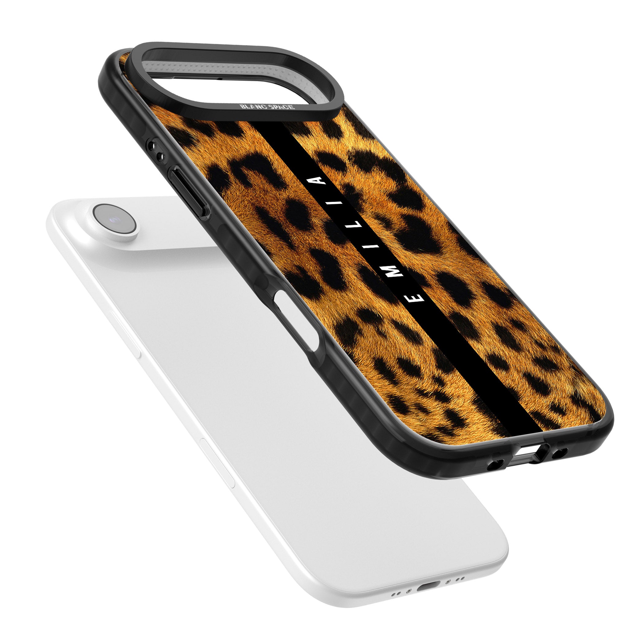 Personalised Leopard Print iPhone 17 Air Impact Pro Black Phone Case Colours