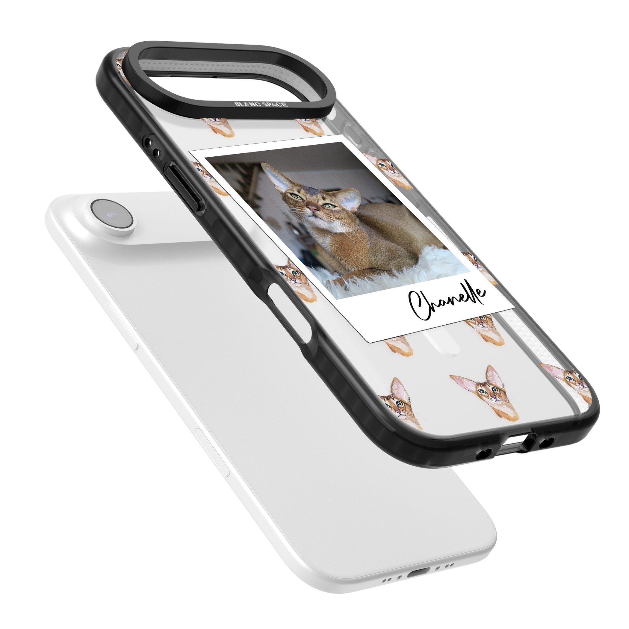 Personalised Abyssinian Cat Photo iPhone 17 Air Impact Pro Black Phone Case Colours