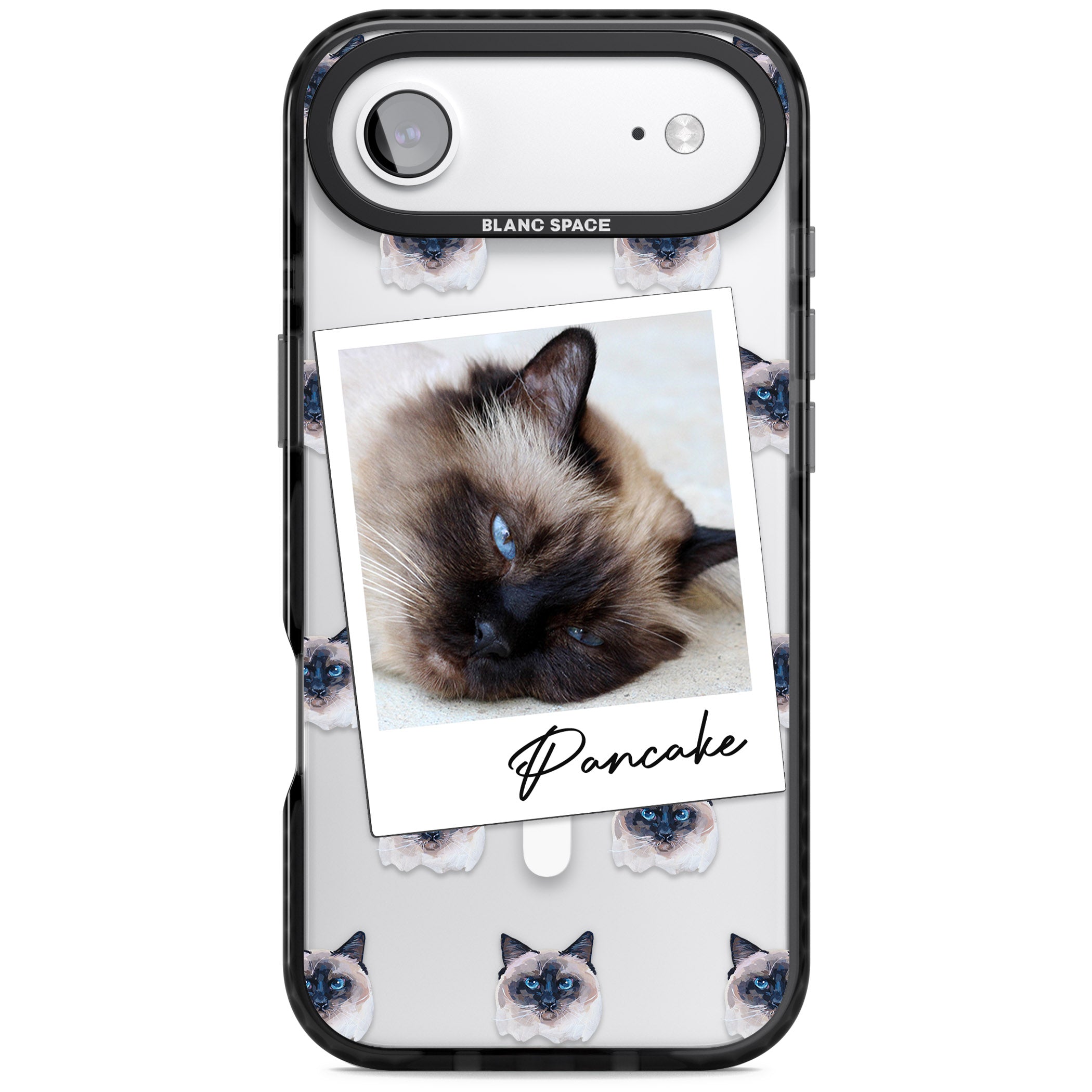 Personalised Burmese Cat Photo iPhone 17 Air Impact Pro Black Phone Case