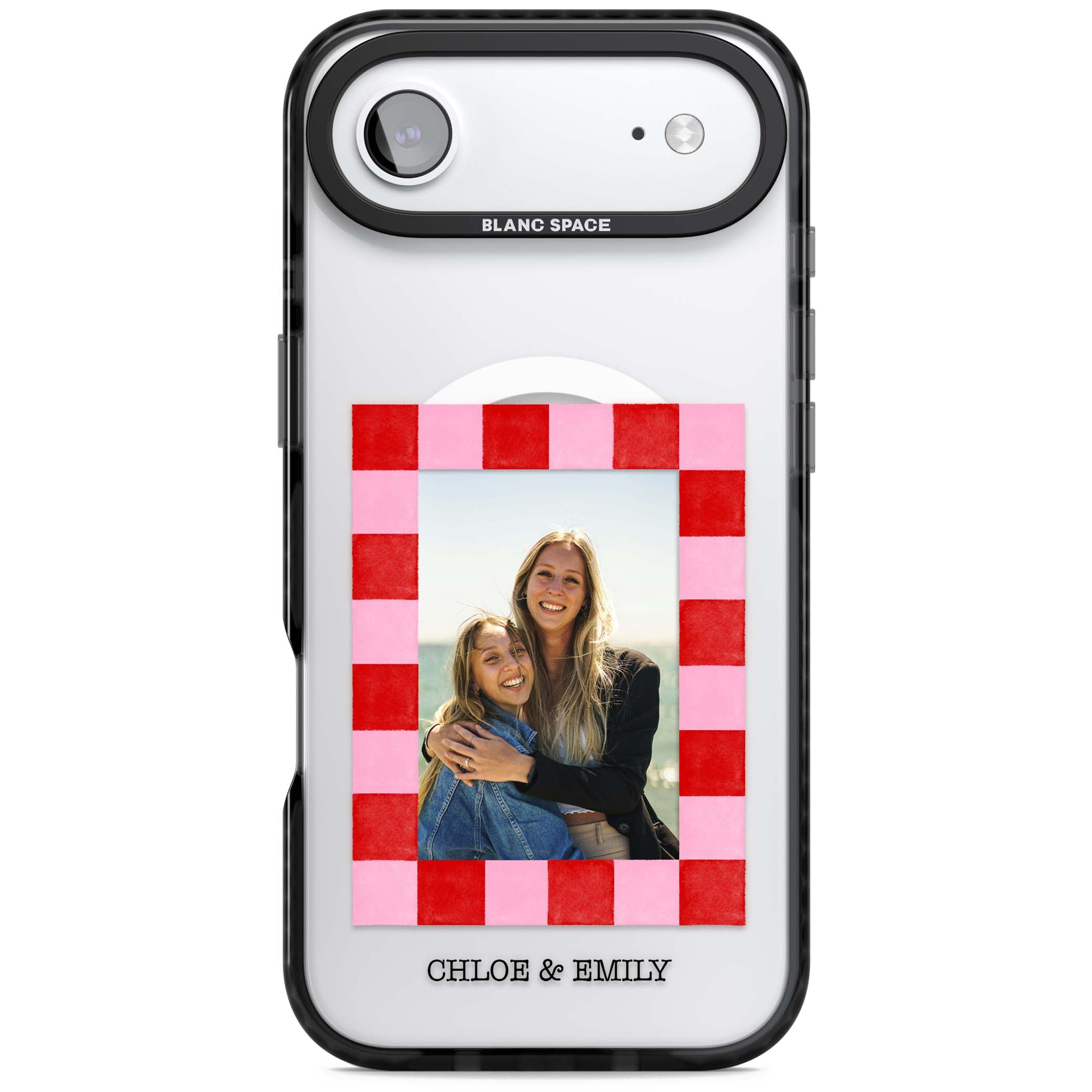 Bubblegum Check Photo for her iPhone case | Black Impact Magsafe case for iPhone Air