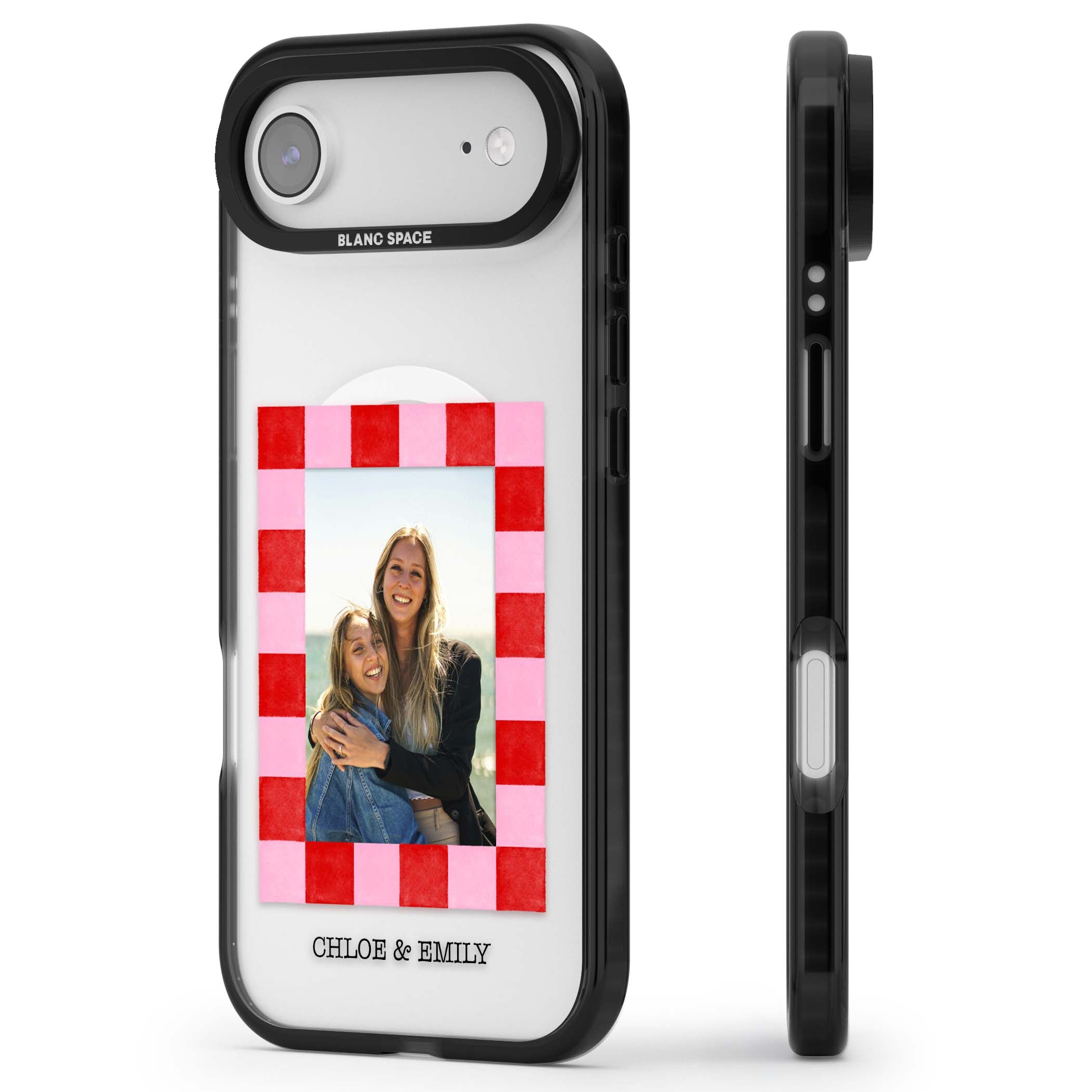 Bubblegum Check Photo for her iPhone case | Black Impact Magsafe case for iPhone Air