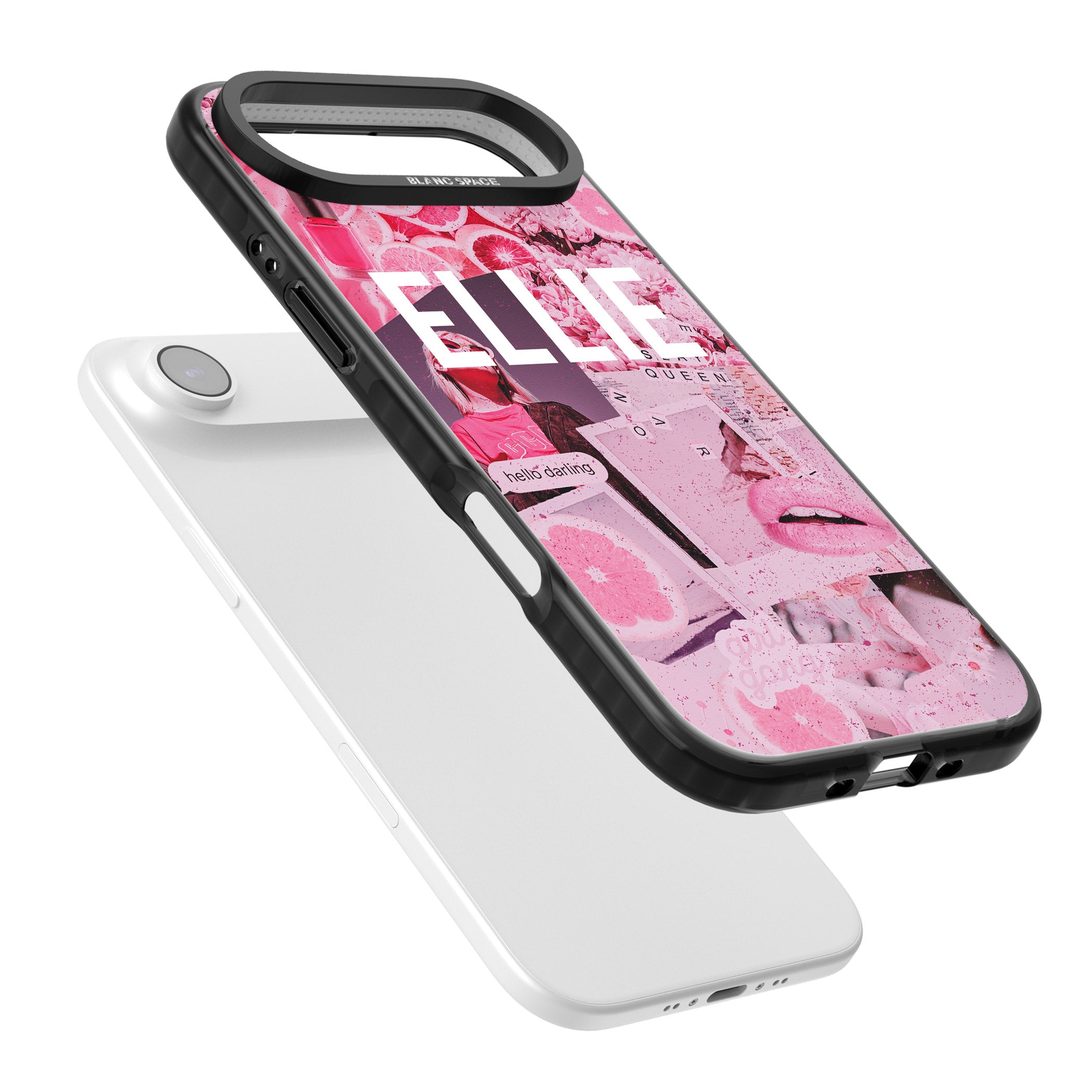 Personalised Sweet Pink Collage iPhone 17 Air Impact Pro Black Phone Case Colours
