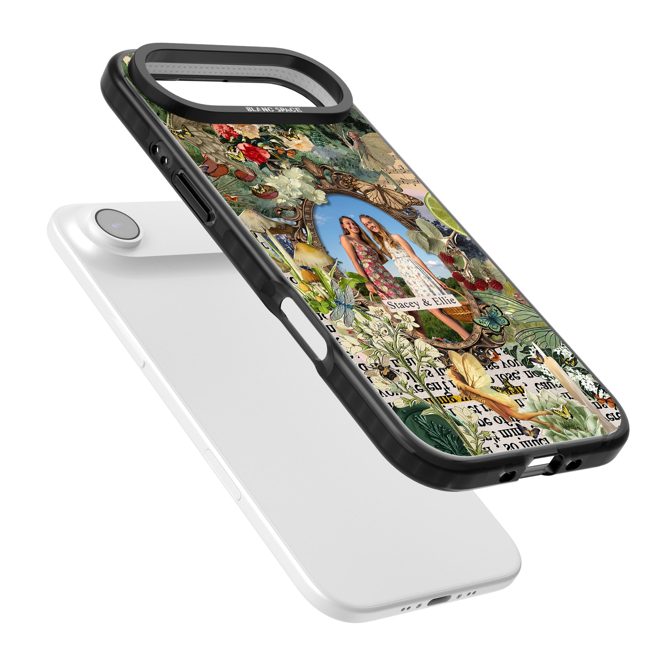 Personalised Cottage Garden Frame iPhone 17 Air Impact Pro Black Phone Case Colours