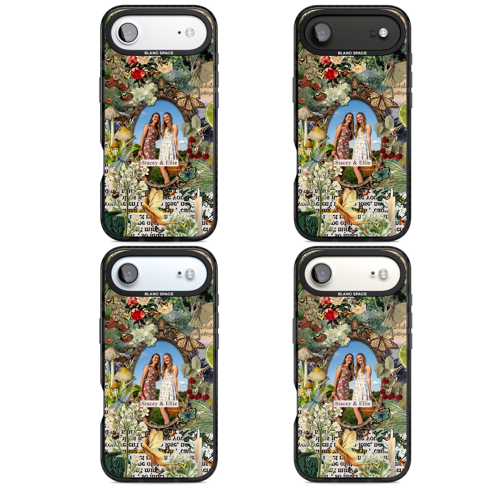 Personalised Cottage Garden Frame iPhone 17 Air Impact Pro Black Phone Case APT Impact Protection