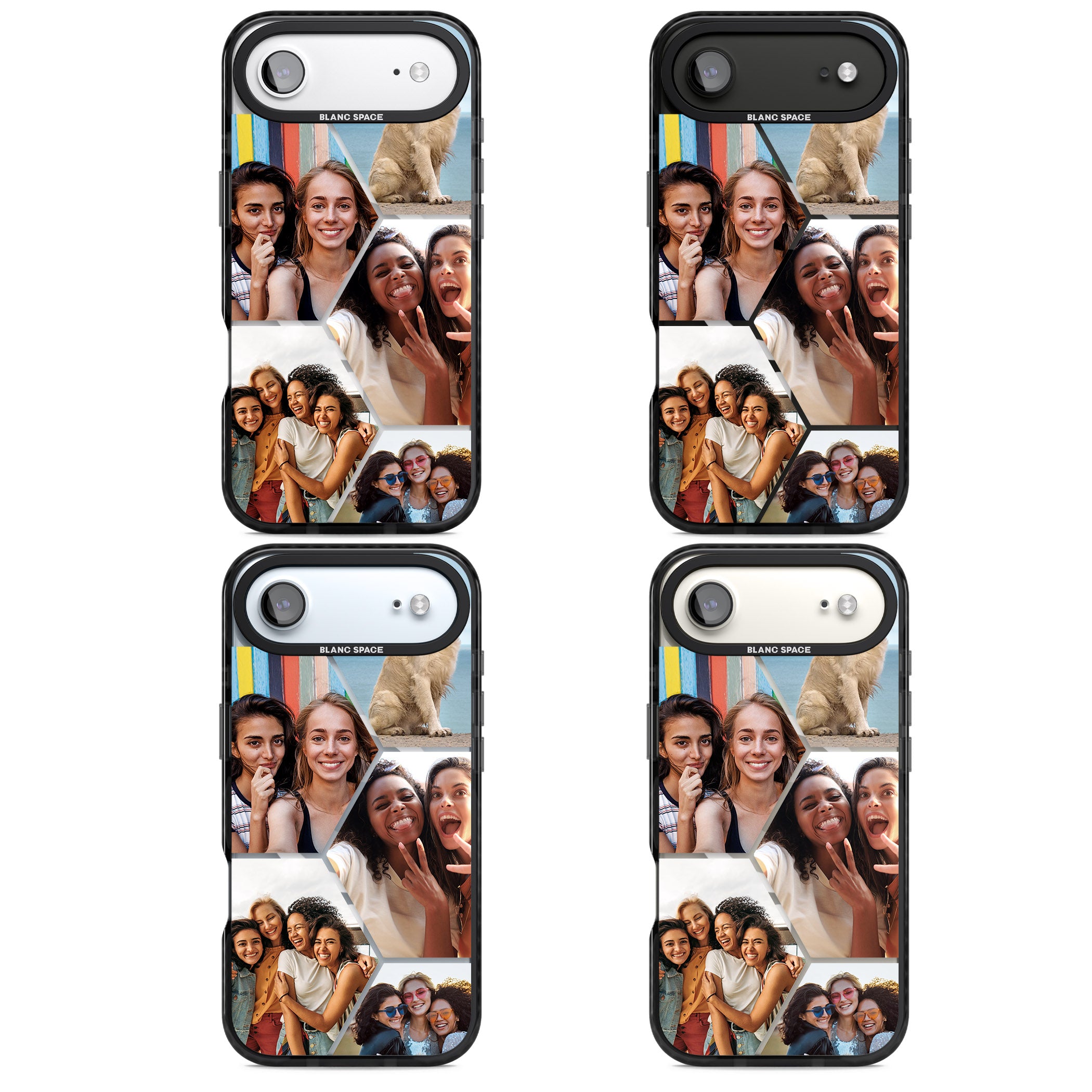 Personalised Beehive Photo Grid iPhone 17 Air Impact Pro Black Phone Case APT Impact Protection