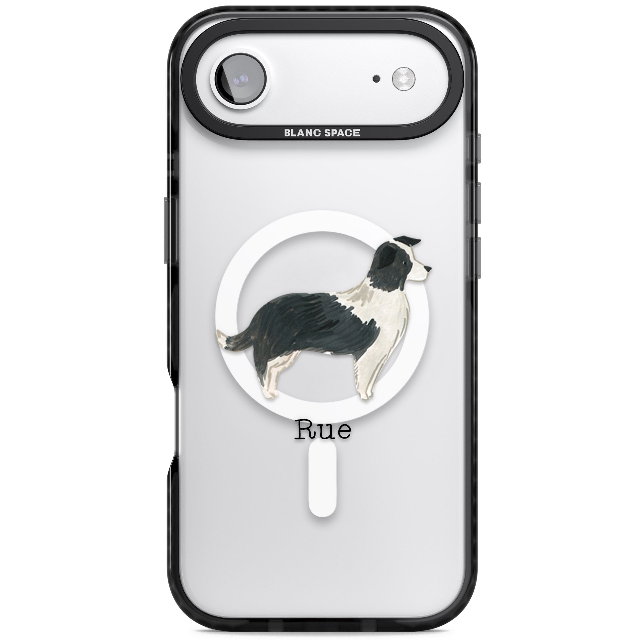 Personalised Border Collie iPhone 17 Air Impact Pro Black Phone Case