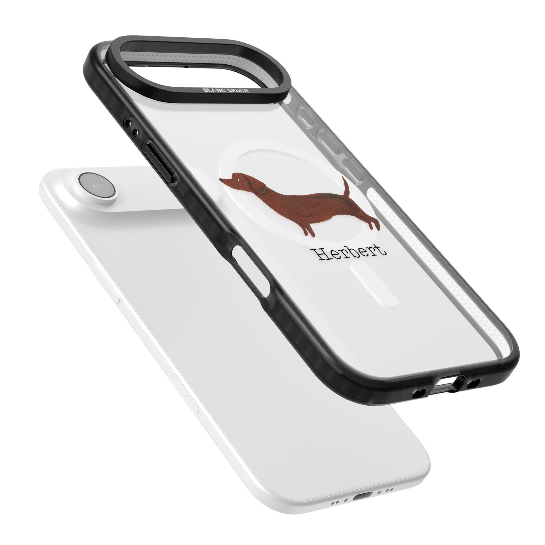 Personalised Sausage Dog iPhone 17 Air Impact Pro Black Phone Case Colours