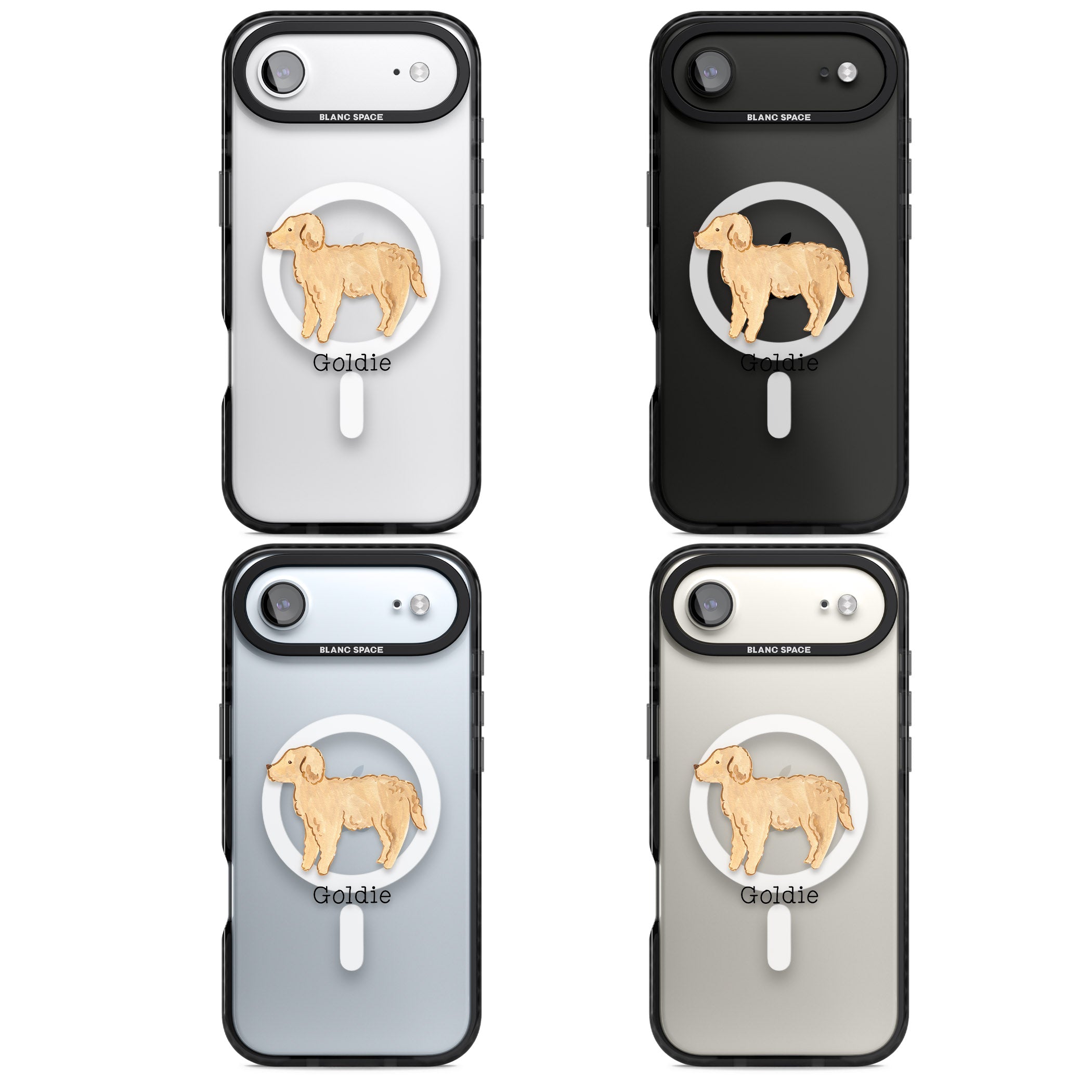 Personalised Goldendoodle iPhone 17 Air Impact Pro Black Phone Case APT Impact Protection