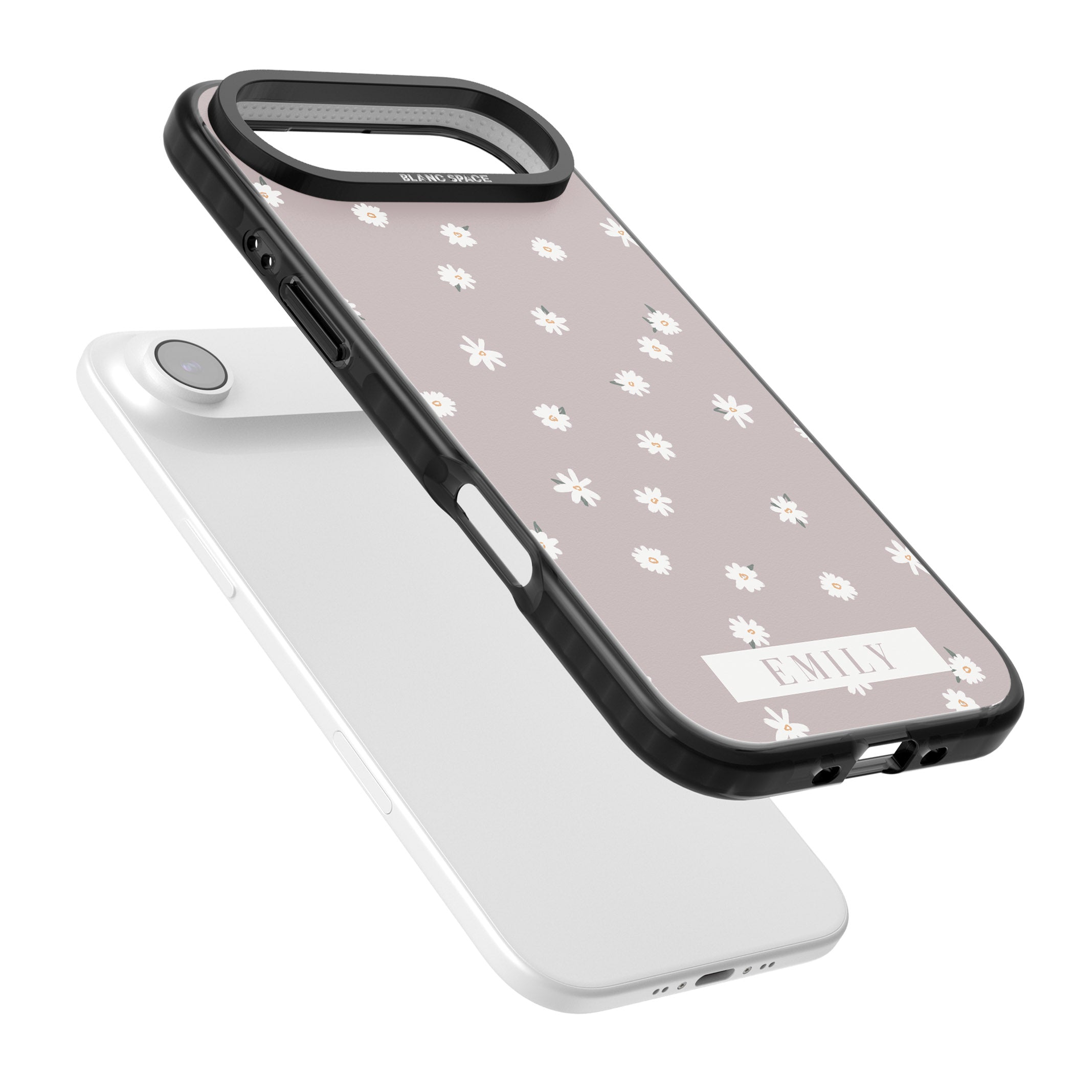 Personalised Dusty Daisy iPhone 17 Air Impact Pro Black Phone Case Colours
