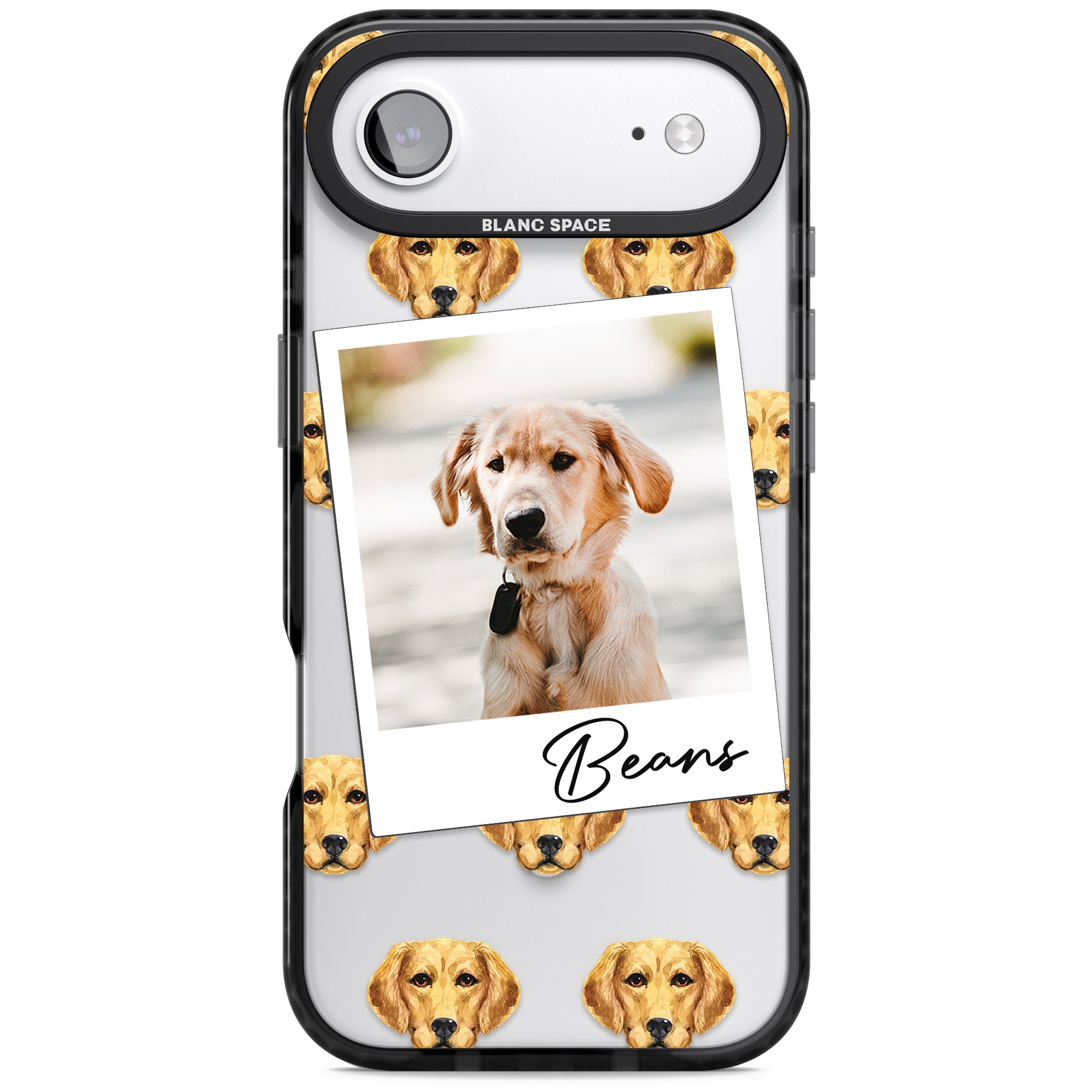 Personalised Labrador Instant Camera Photo iPhone 17 Air Impact Pro Black Phone Case