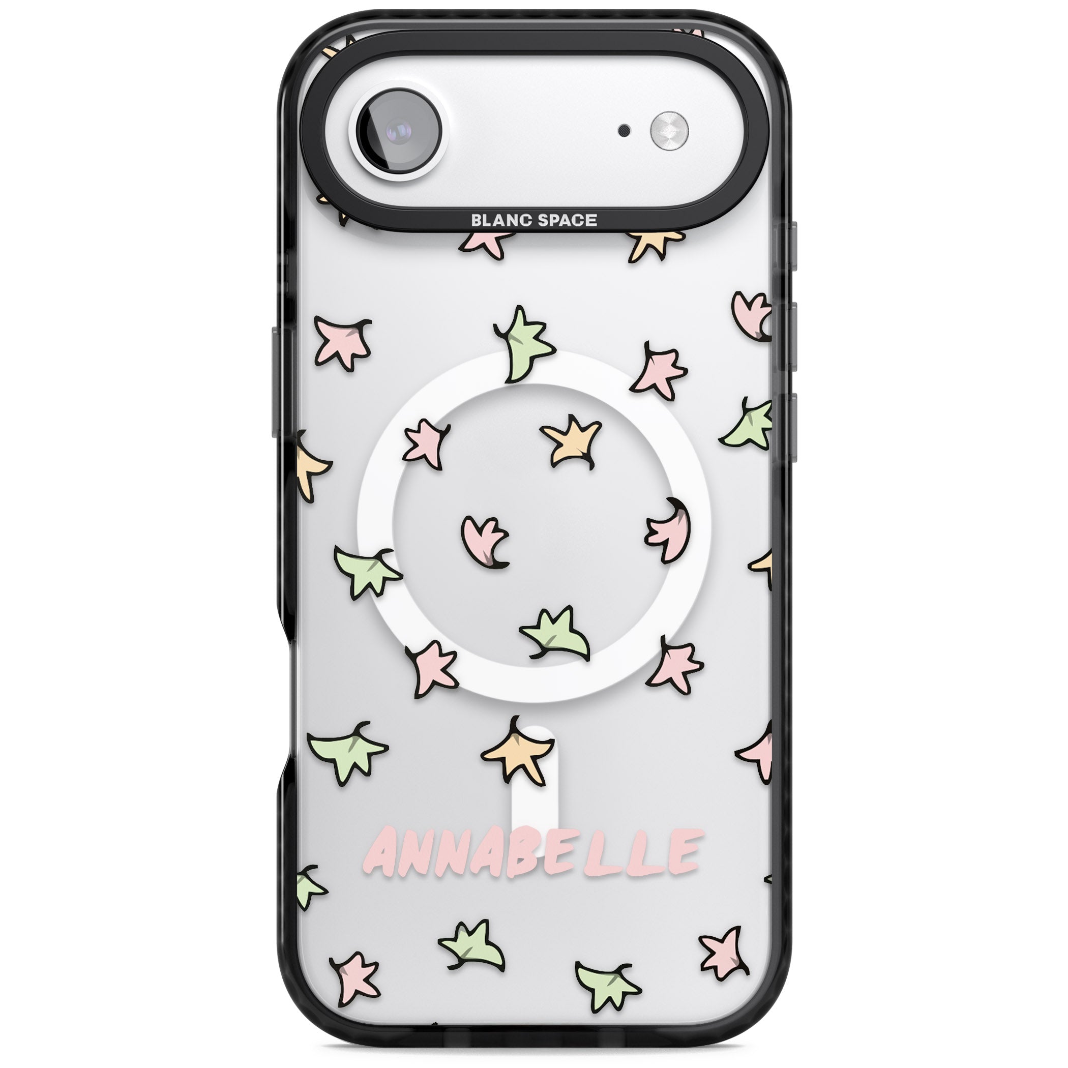 Personalised Heartstopper Leaves Pattern iPhone 17 Air Impact Pro Black Phone Case
