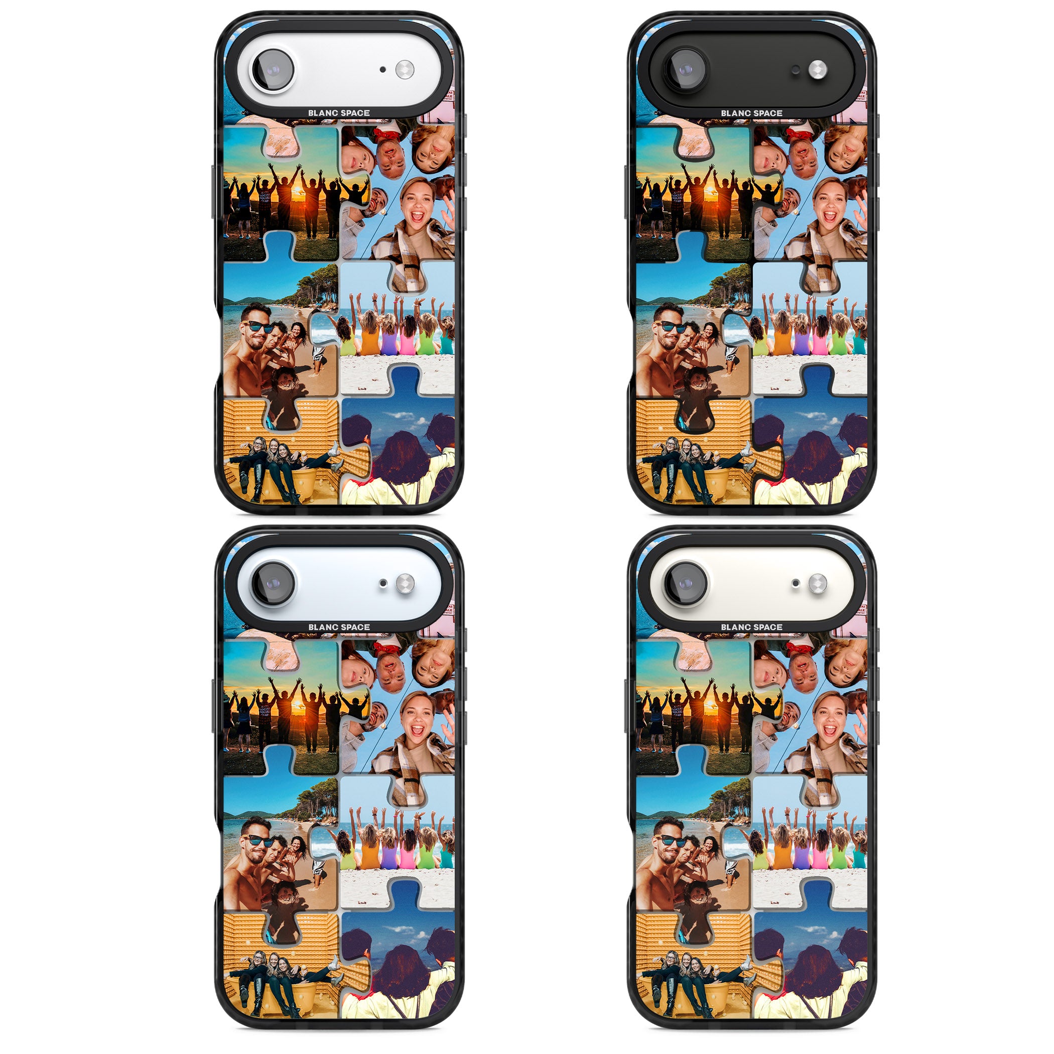 Personalised Jigsaw Photo Grid iPhone 17 Air Impact Pro Black Phone Case APT Impact Protection
