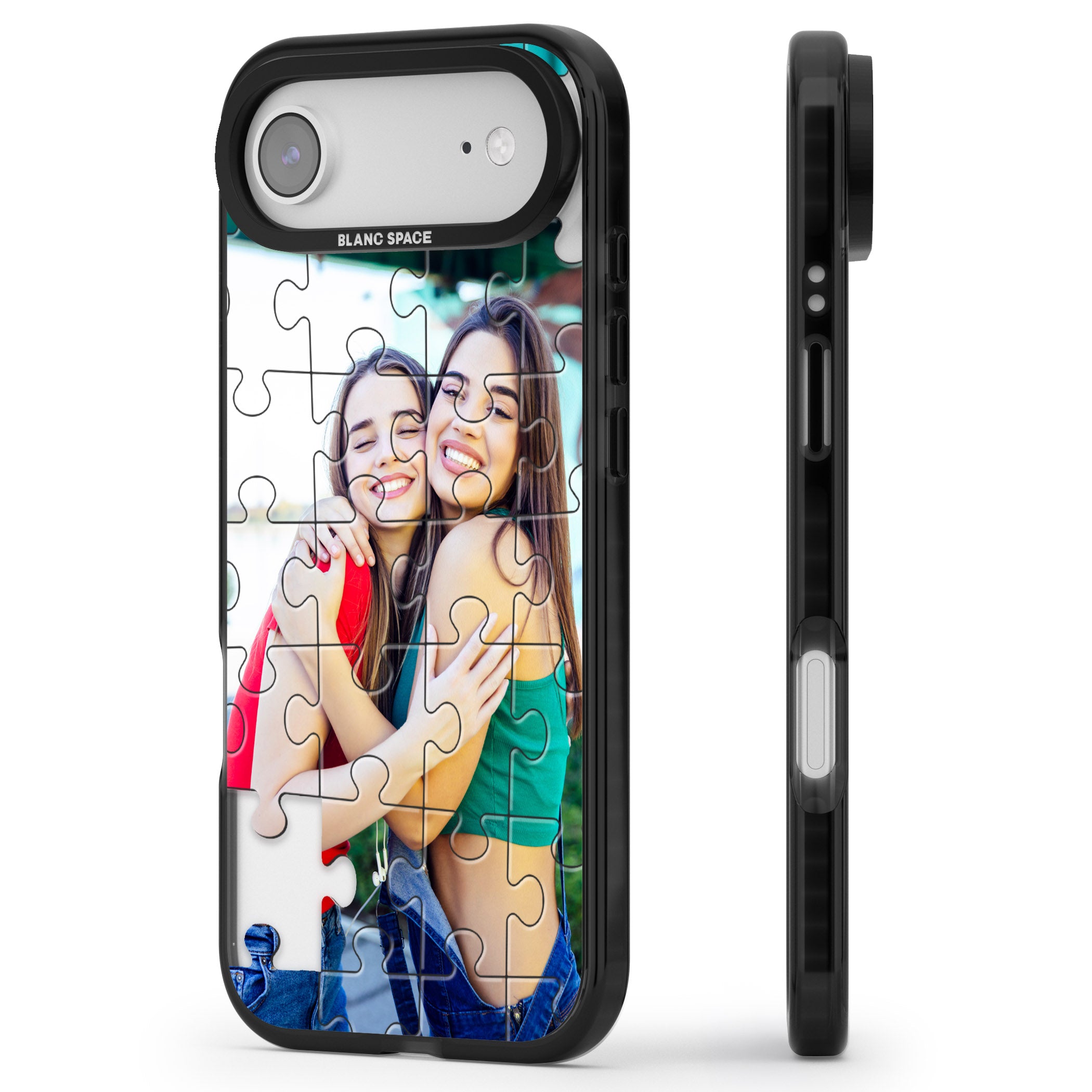 Personalised Jigsaw Puzzle Photo iPhone 17 Air Impact Pro Black Phone Case Side Profile