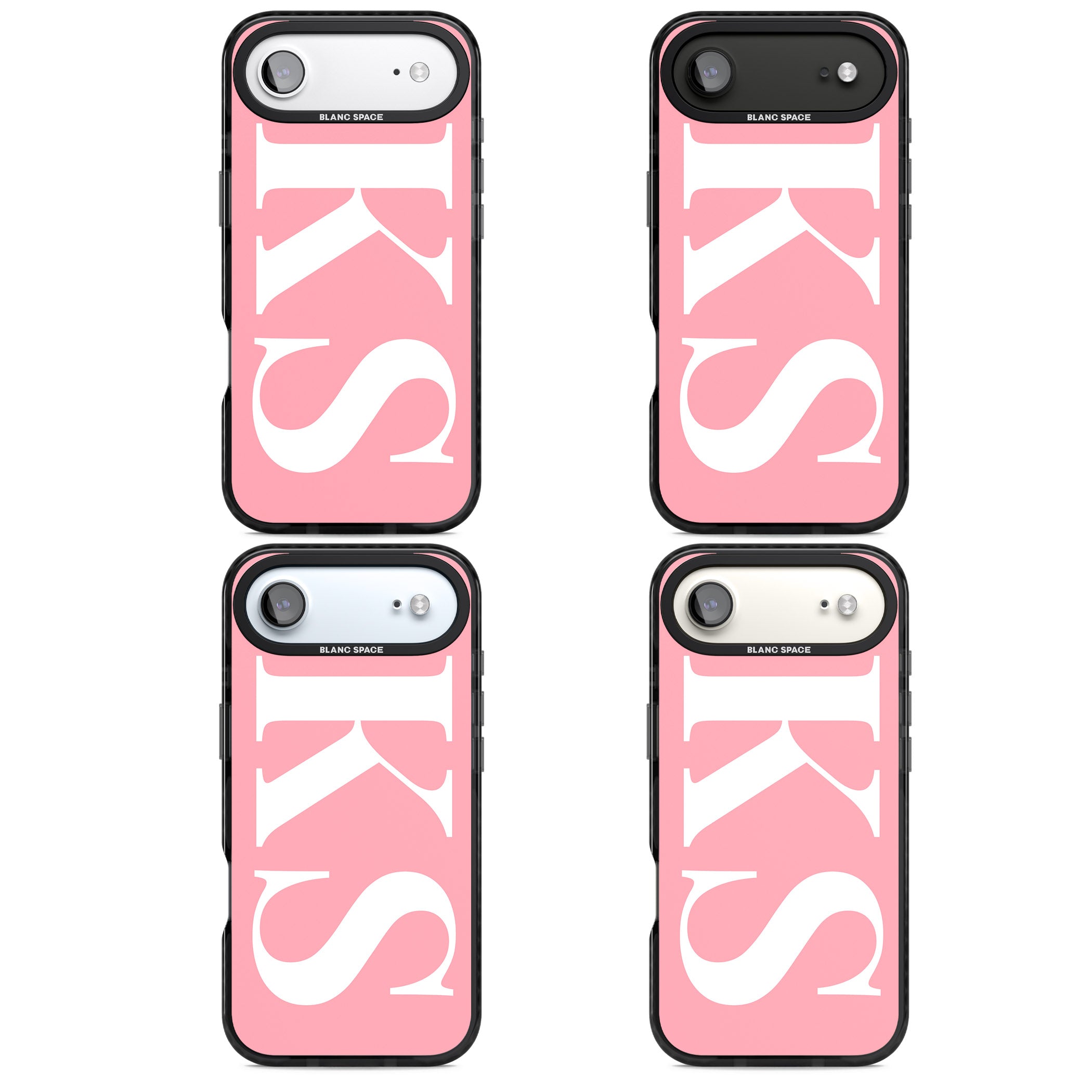 Personalised White & Pink Letters iPhone 17 Air Impact Pro Black Phone Case APT Impact Protection