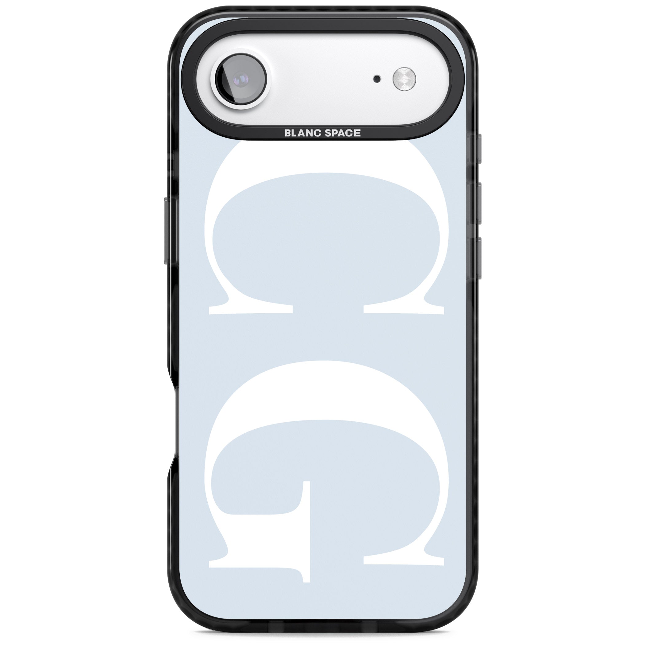 Personalised White & Blue Green Letters iPhone 17 Air Impact Pro Black Phone Case