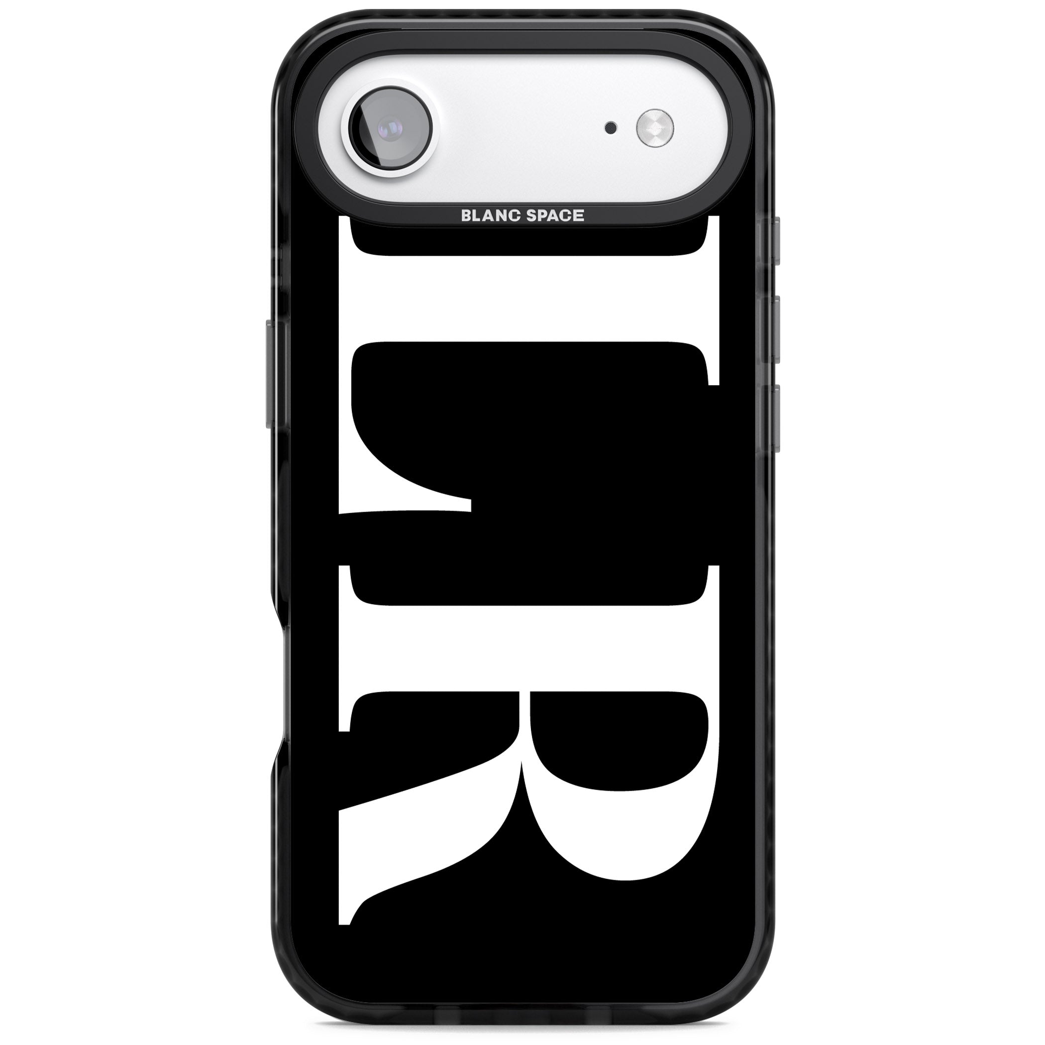 Personalised White & Black Letters iPhone 17 Air Impact Pro Black Phone Case
