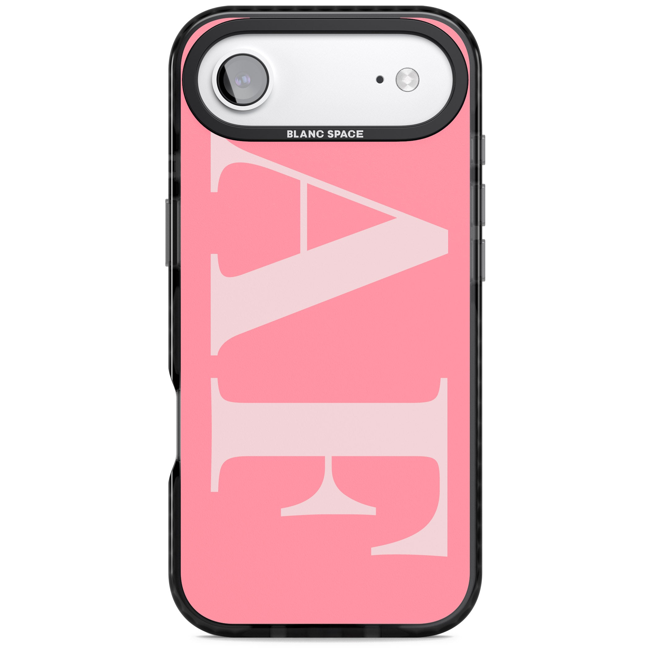 Personalised Light & Dark Pink Green Letters iPhone 17 Air Impact Pro Black Phone Case