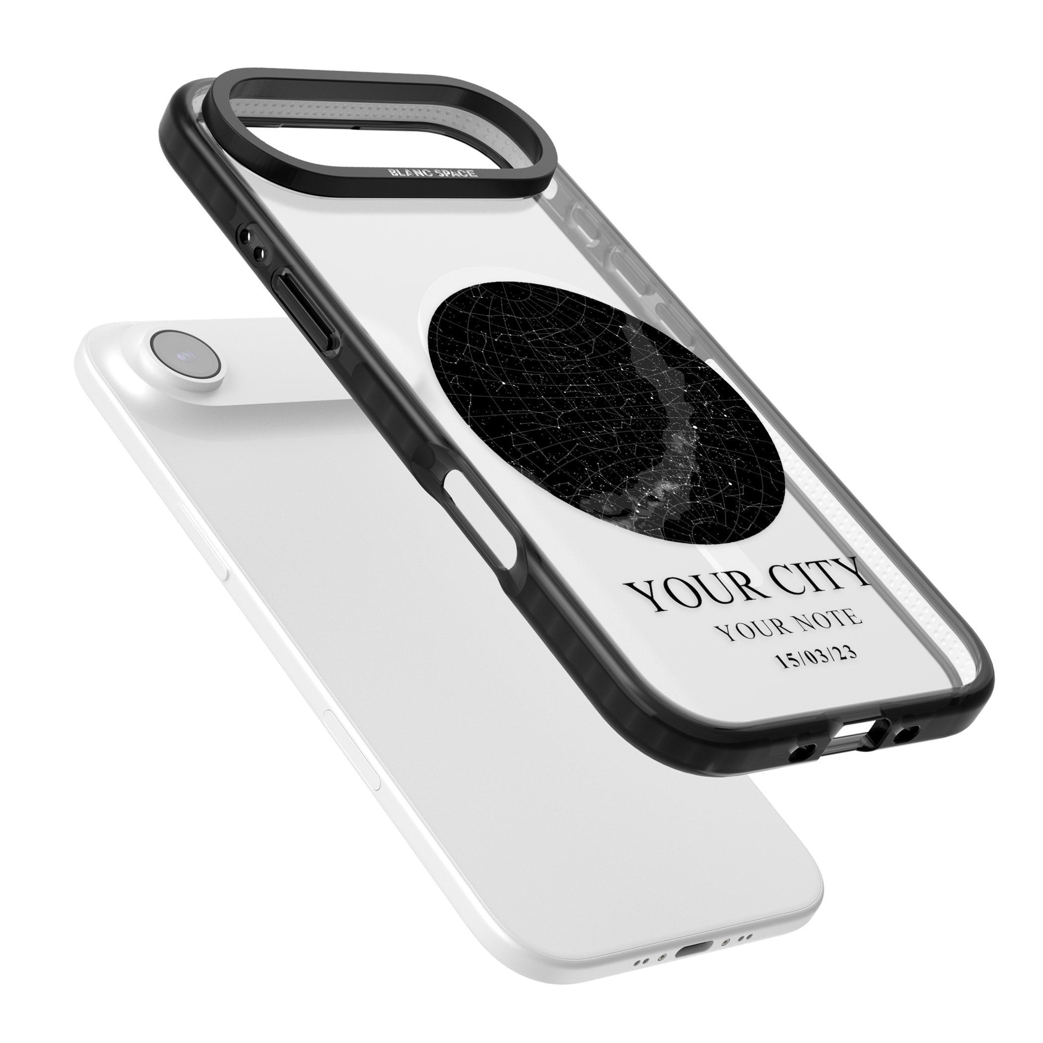 Personalised Star Map iPhone 17 Air Impact Pro Black Phone Case Colours