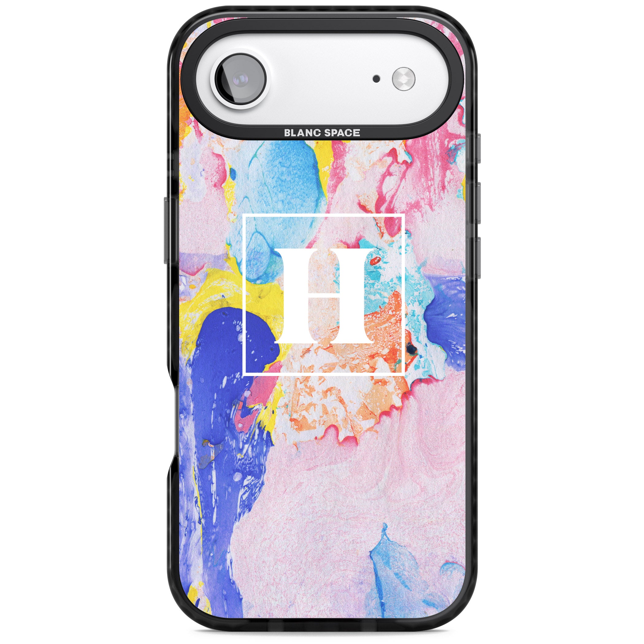 Personalised Pastel Marble Mix iPhone 17 Air Impact Pro Black Phone Case
