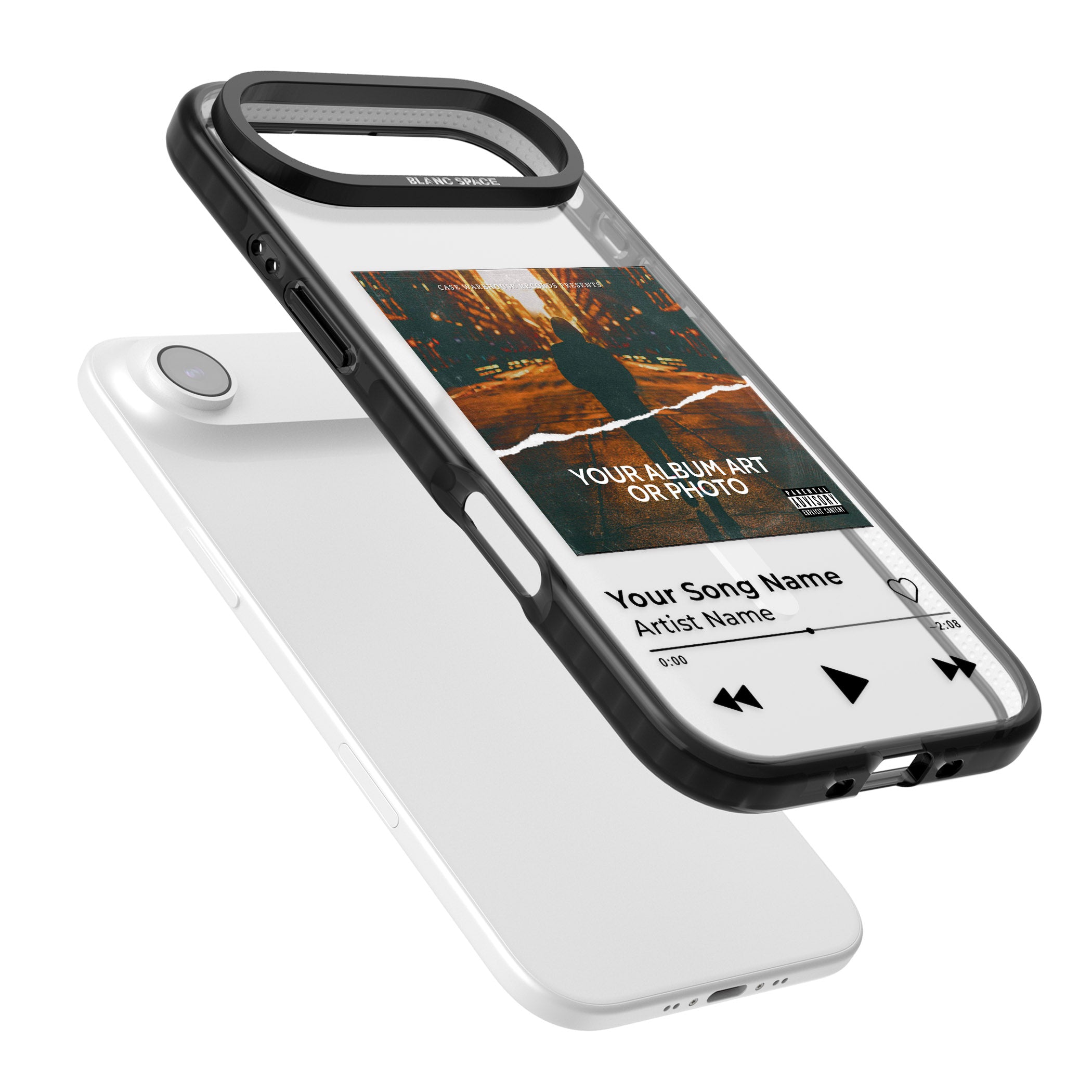 Personalised Album Art iPhone 17 Air Impact Pro Black Phone Case Colours