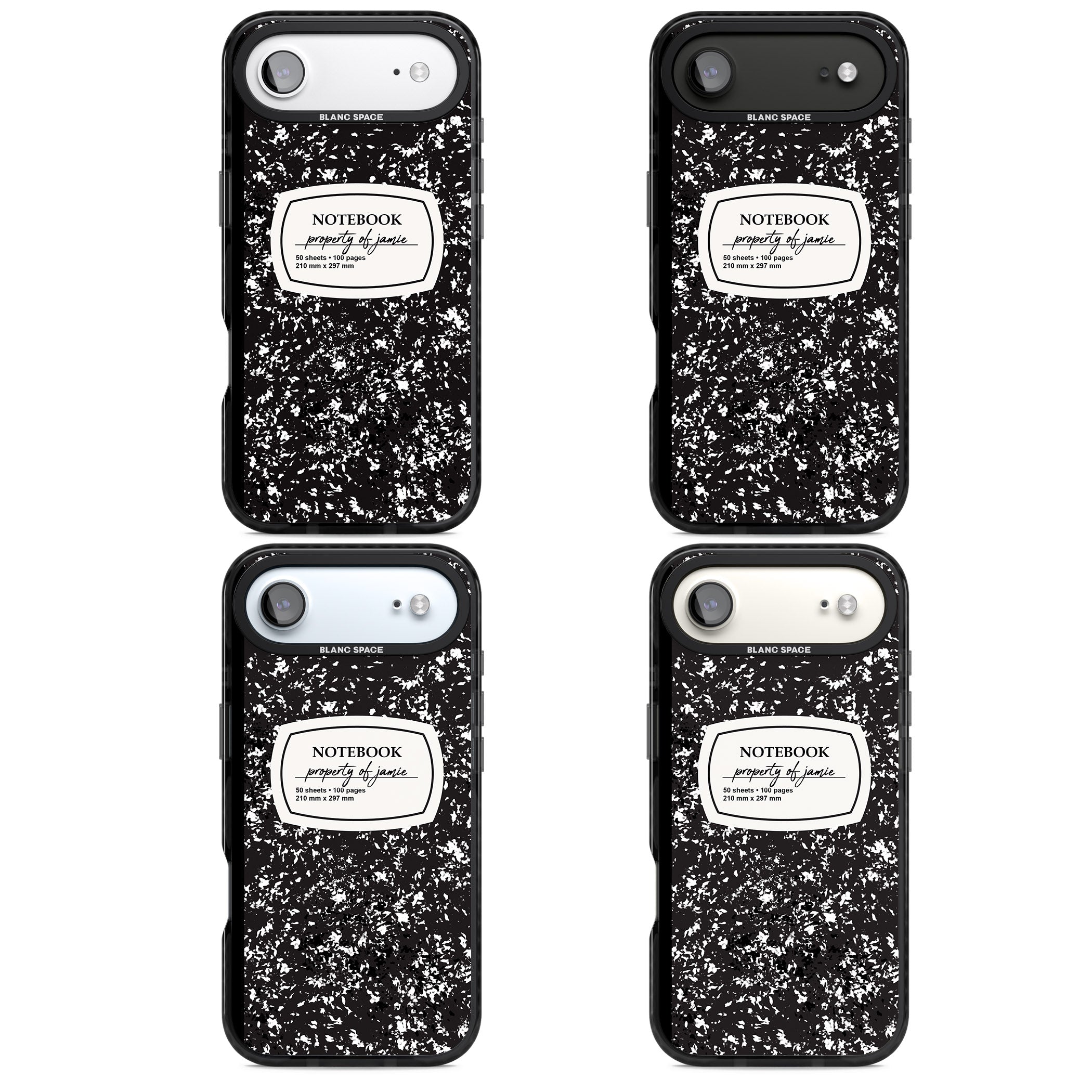 Personalised Classic Composition iPhone 17 Air Impact Pro Black Phone Case APT Impact Protection