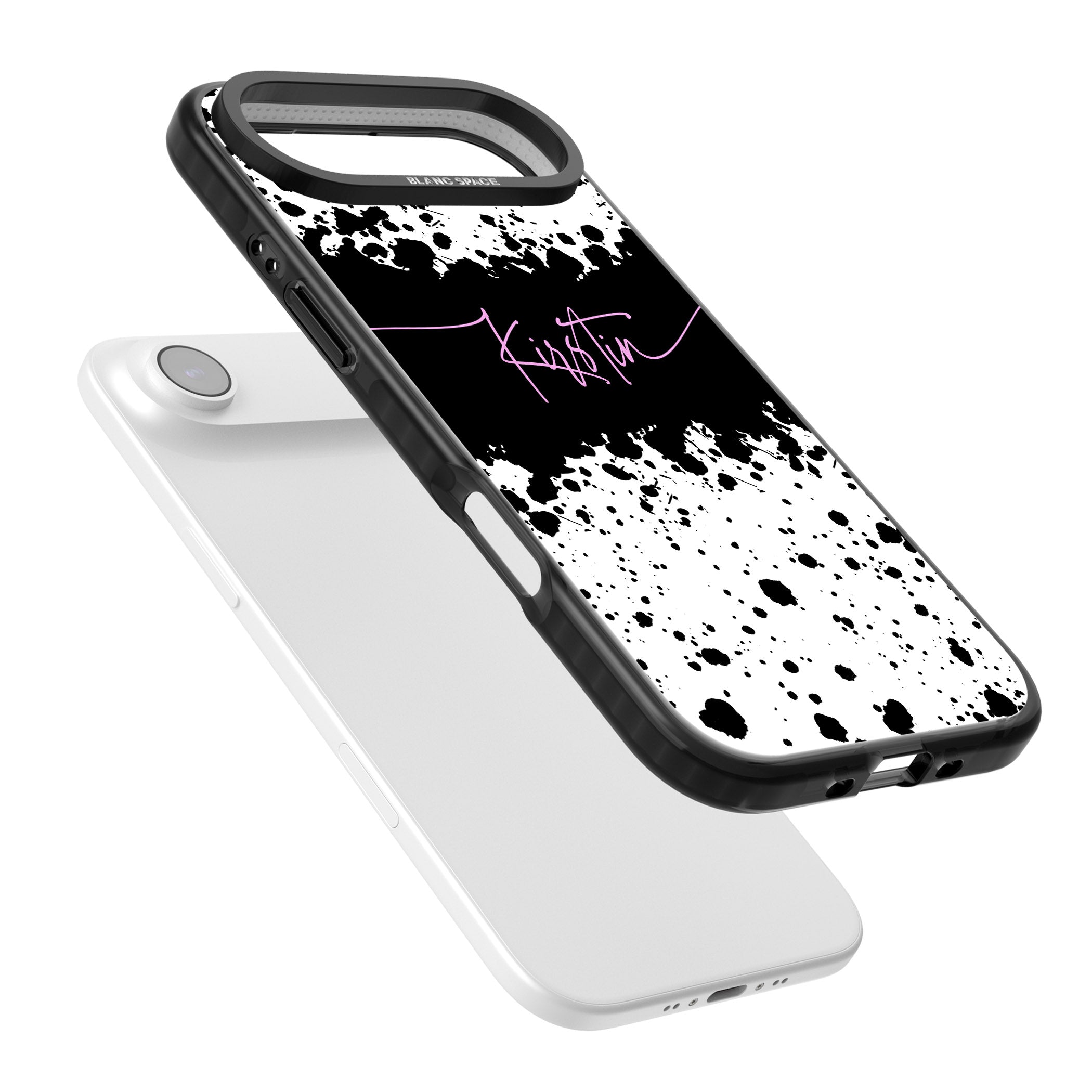 Personalised Bold Paint Splatters iPhone 17 Air Impact Pro Black Phone Case Colours