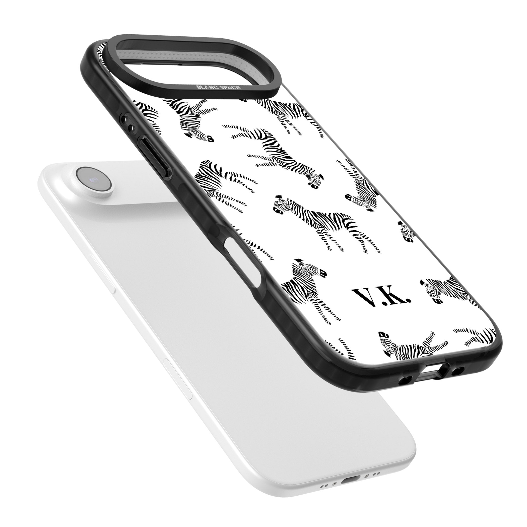 Personalised Zebra Pattern iPhone 17 Air Impact Pro Black Phone Case Colours