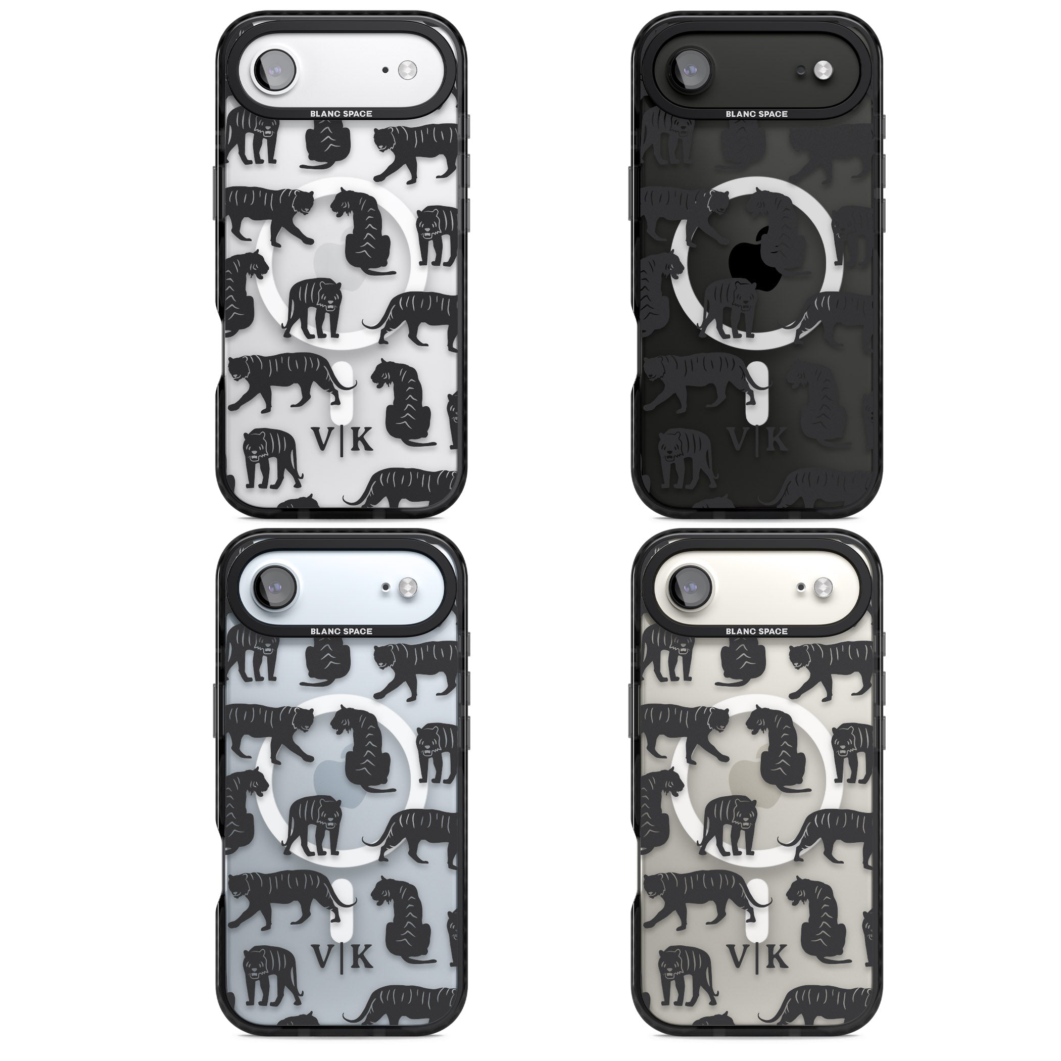 Personalised Tiger Silhouettes iPhone 17 Air Impact Pro Black Phone Case APT Impact Protection
