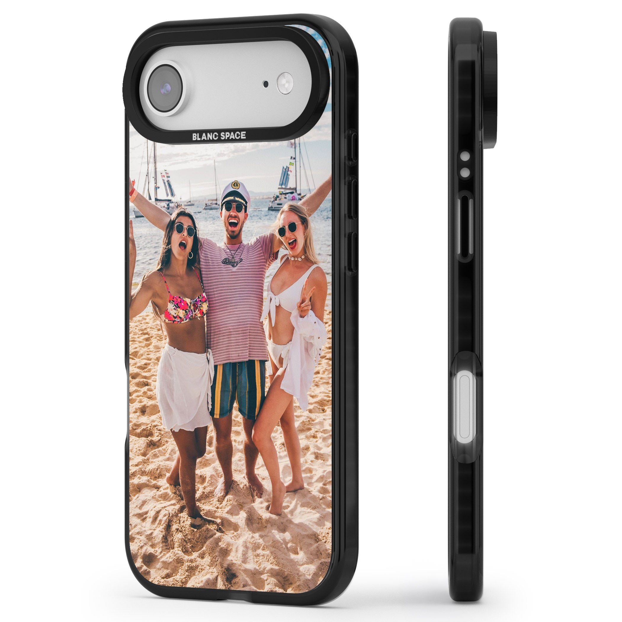 Personalised Photo iPhone 17 Air Impact Pro Black Phone Case Side Profile