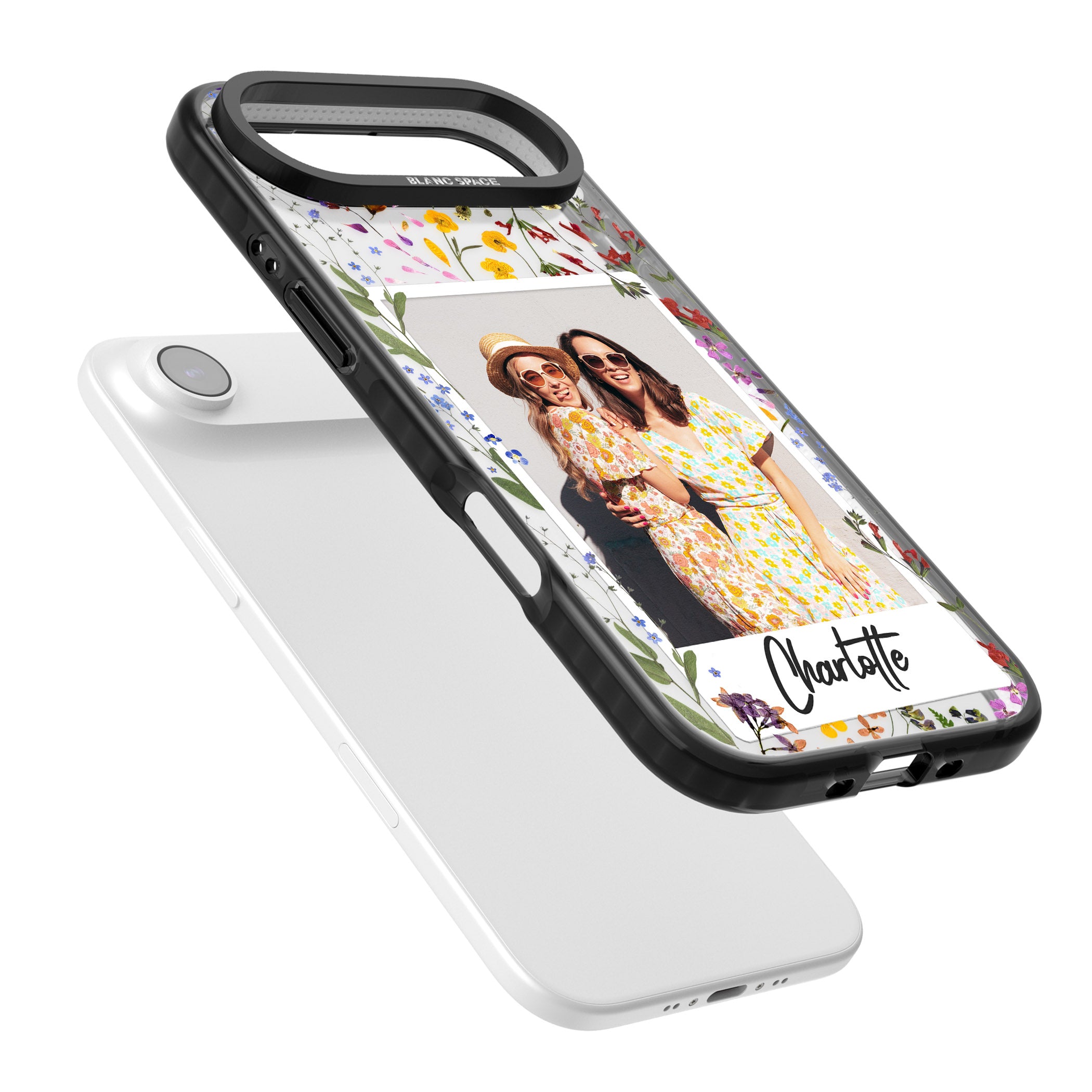 Personalised Wildflower Instant Photo iPhone 17 Air Impact Pro Black Phone Case Colours