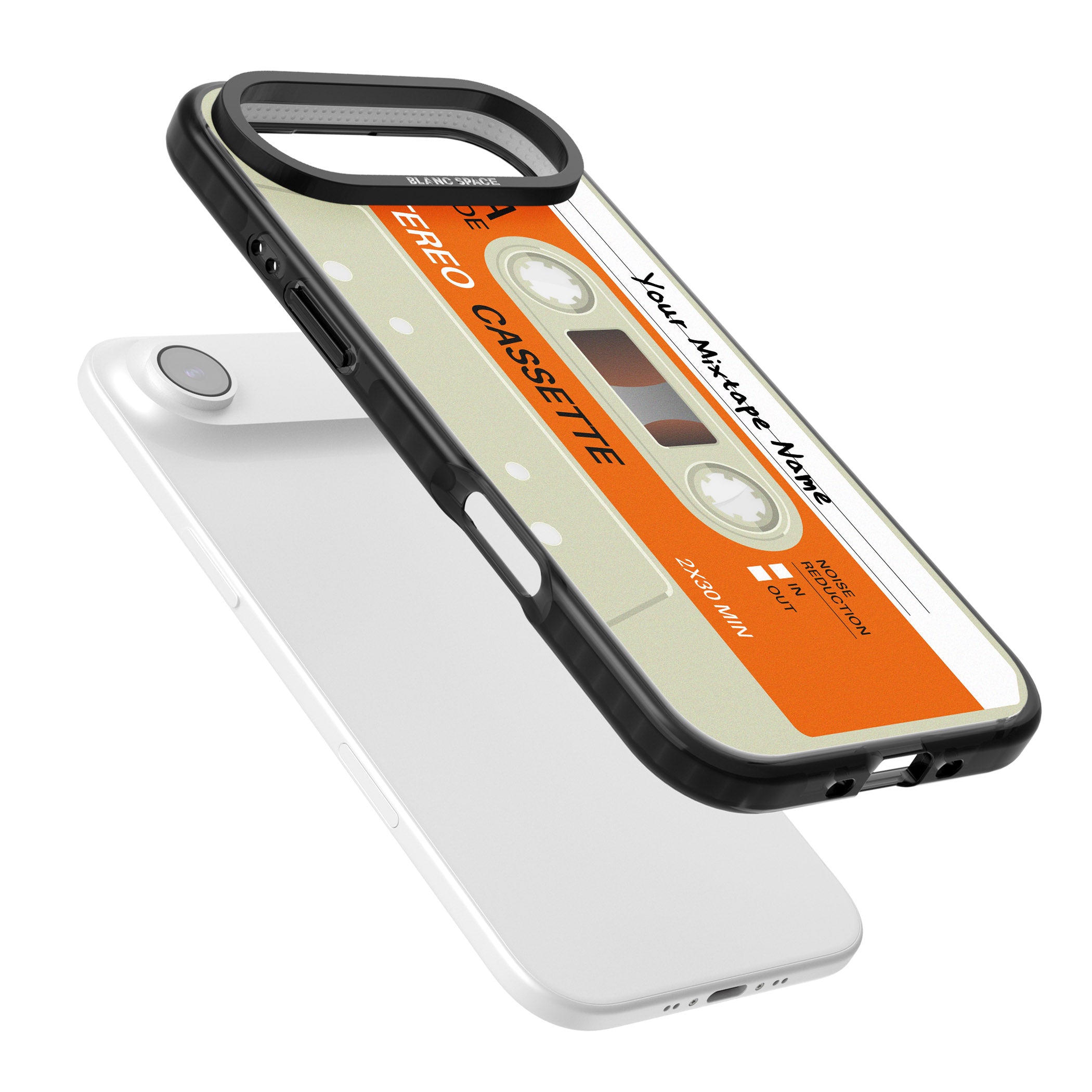 Personalised Retro Cassette Classic iPhone 17 Air Impact Pro Black Phone Case Colours