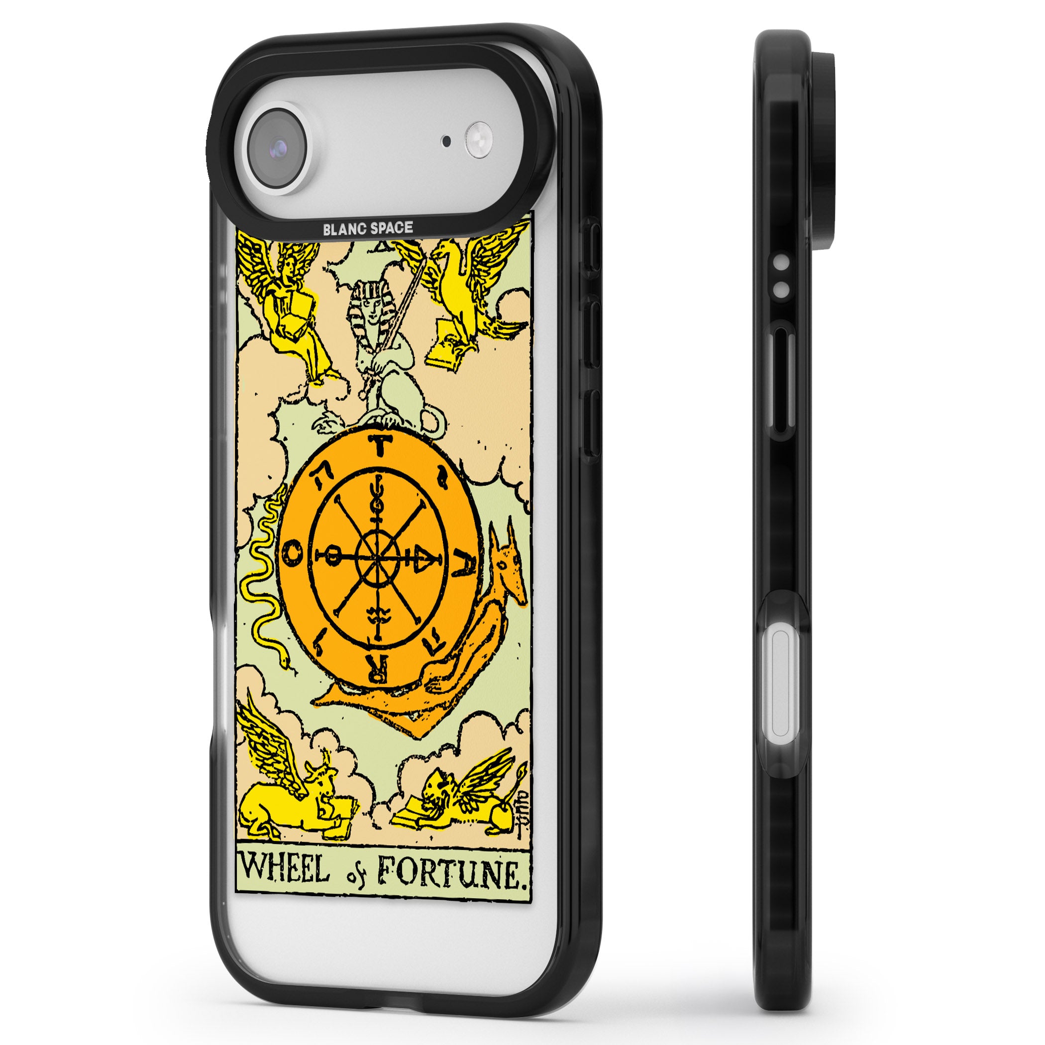 Personalised Wheel Of Fortune Tarot Card (Color) iPhone 17 Air Impact Pro Black Phone Case Side Profile