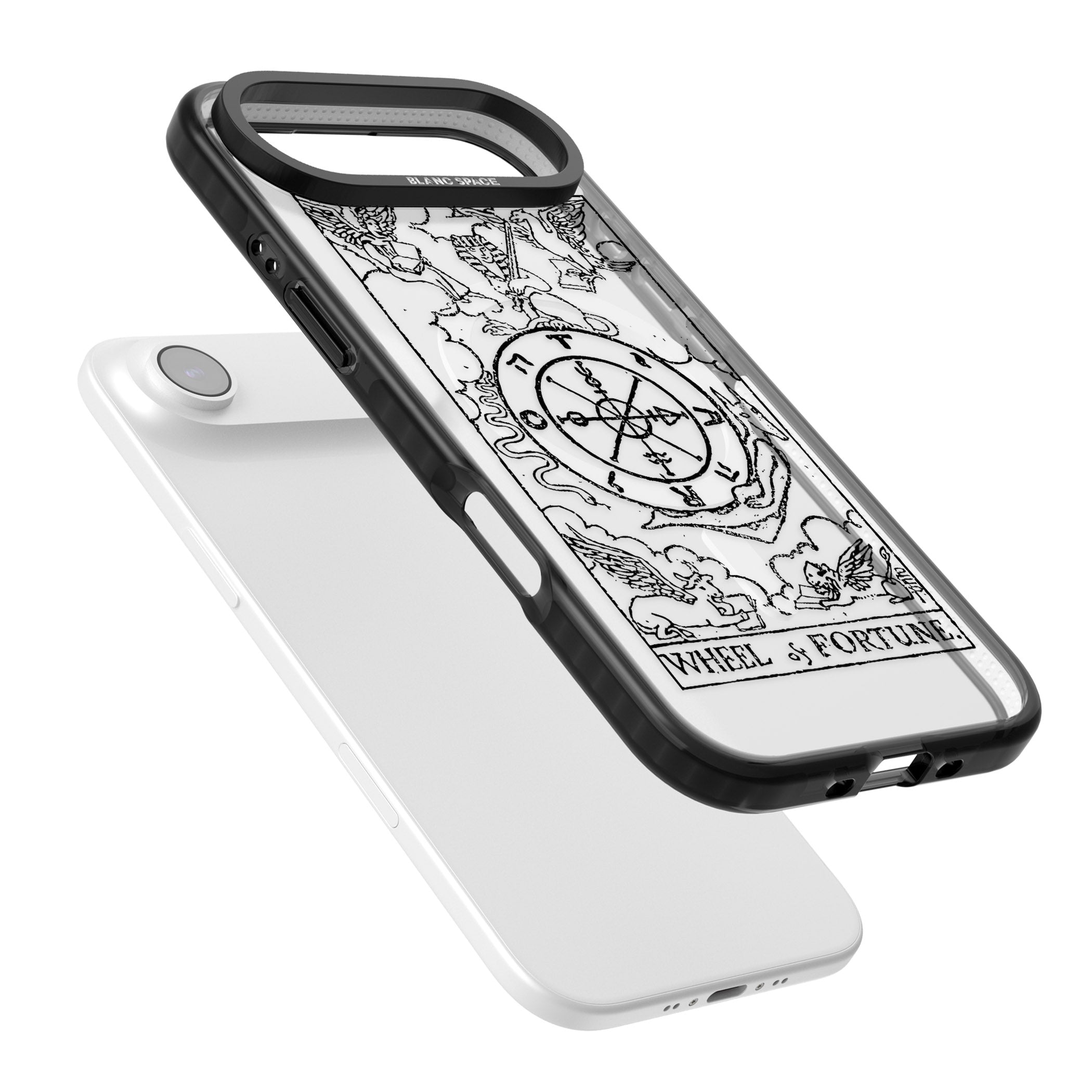 Personalised Wheel Of Fortune Tarot Transparent iPhone 17 Air Impact Pro Black Phone Case Colours