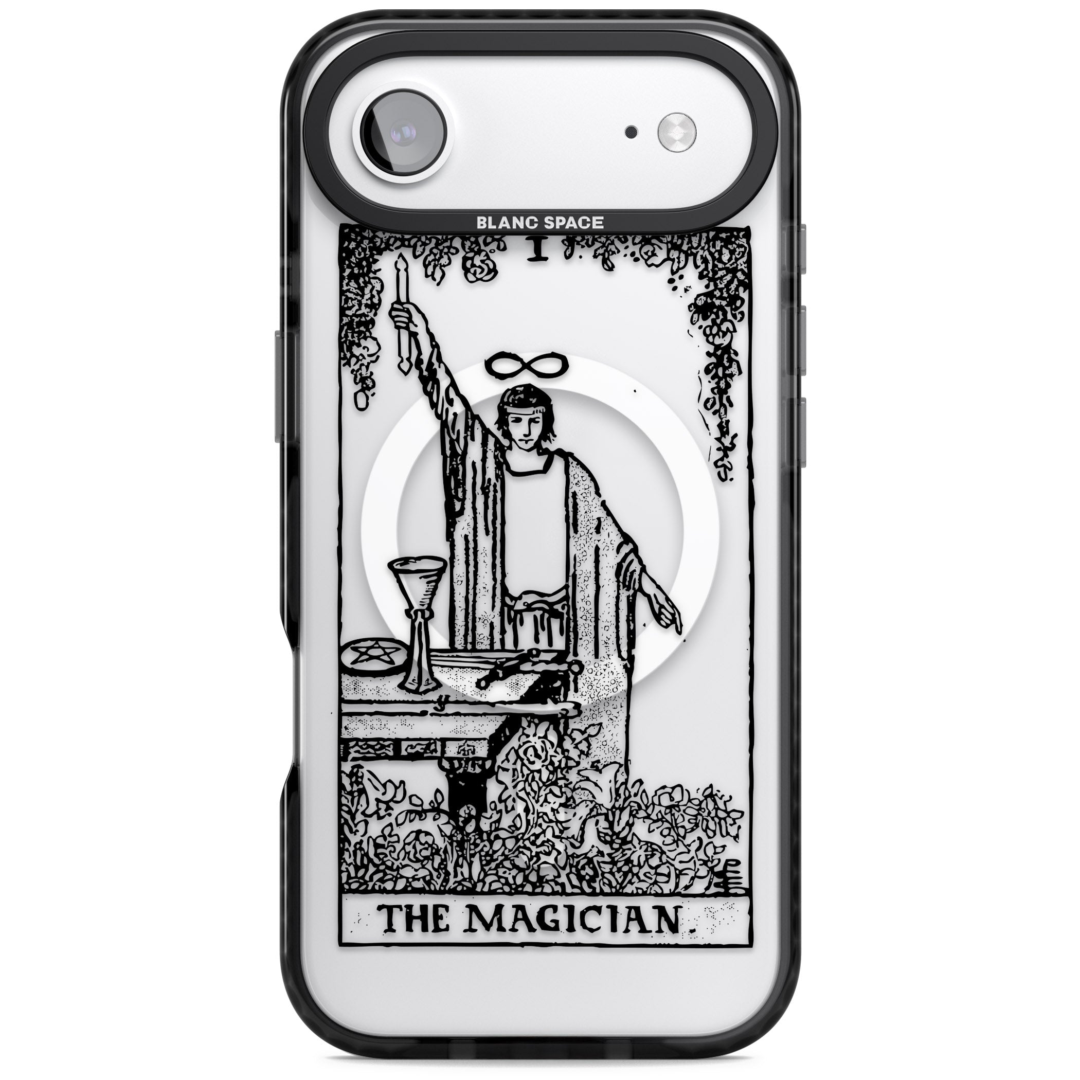 Personalised The Magician Tarot Transparent iPhone 17 Air Impact Pro Black Phone Case
