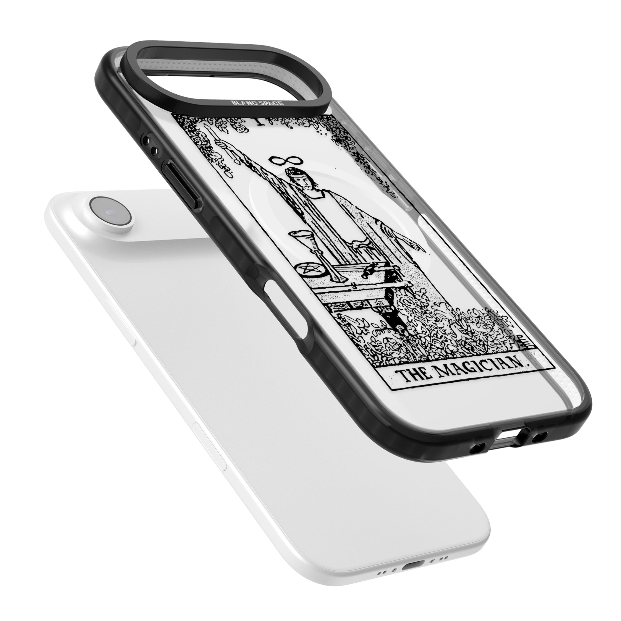 Personalised The Magician Tarot Transparent iPhone 17 Air Impact Pro Black Phone Case Colours