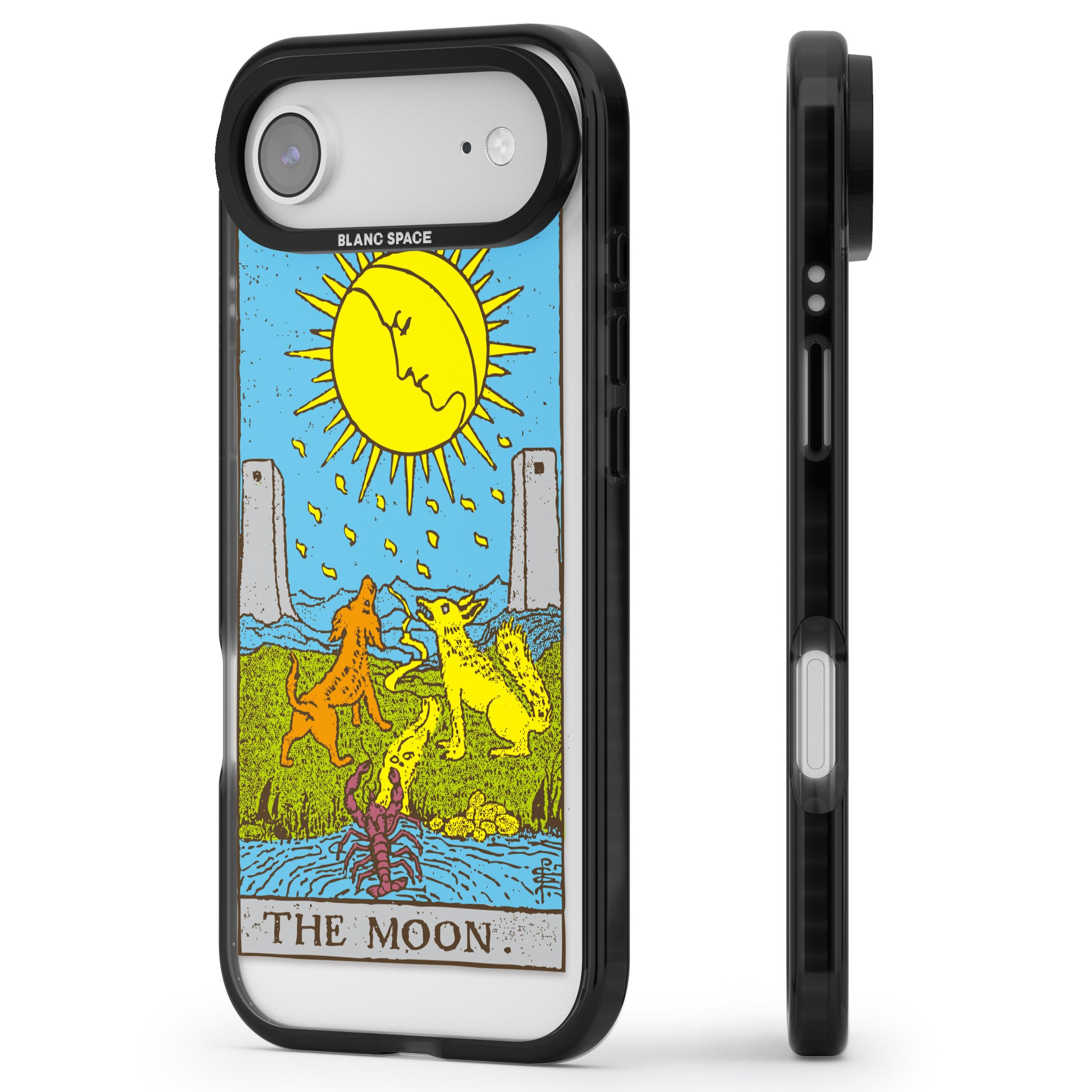 Personalised The Moon Tarot Card (Color) iPhone 17 Air Impact Pro Black Phone Case Side Profile