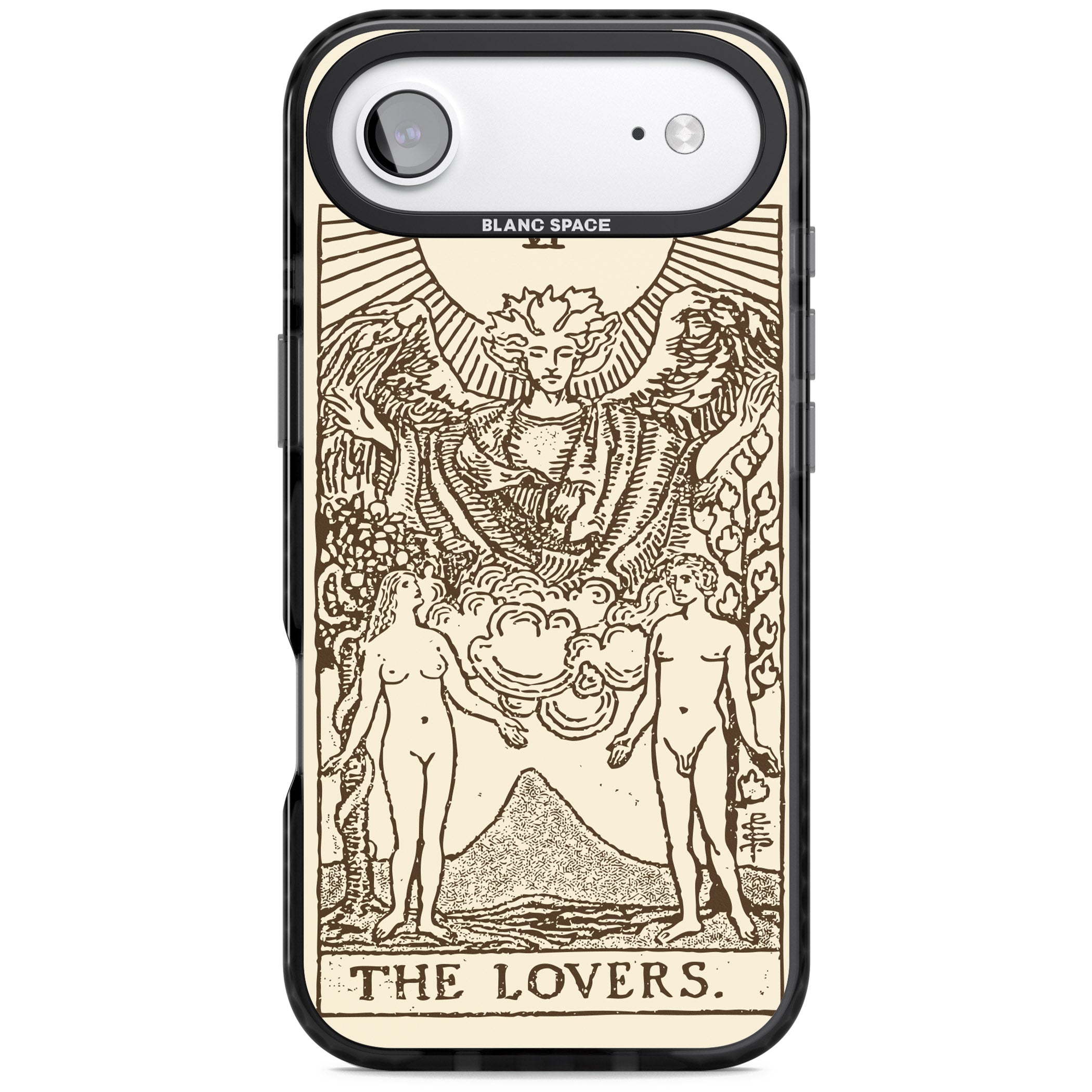 Personalised The Lovers Tarot Card (Cream) iPhone 17 Air Impact Pro Black Phone Case