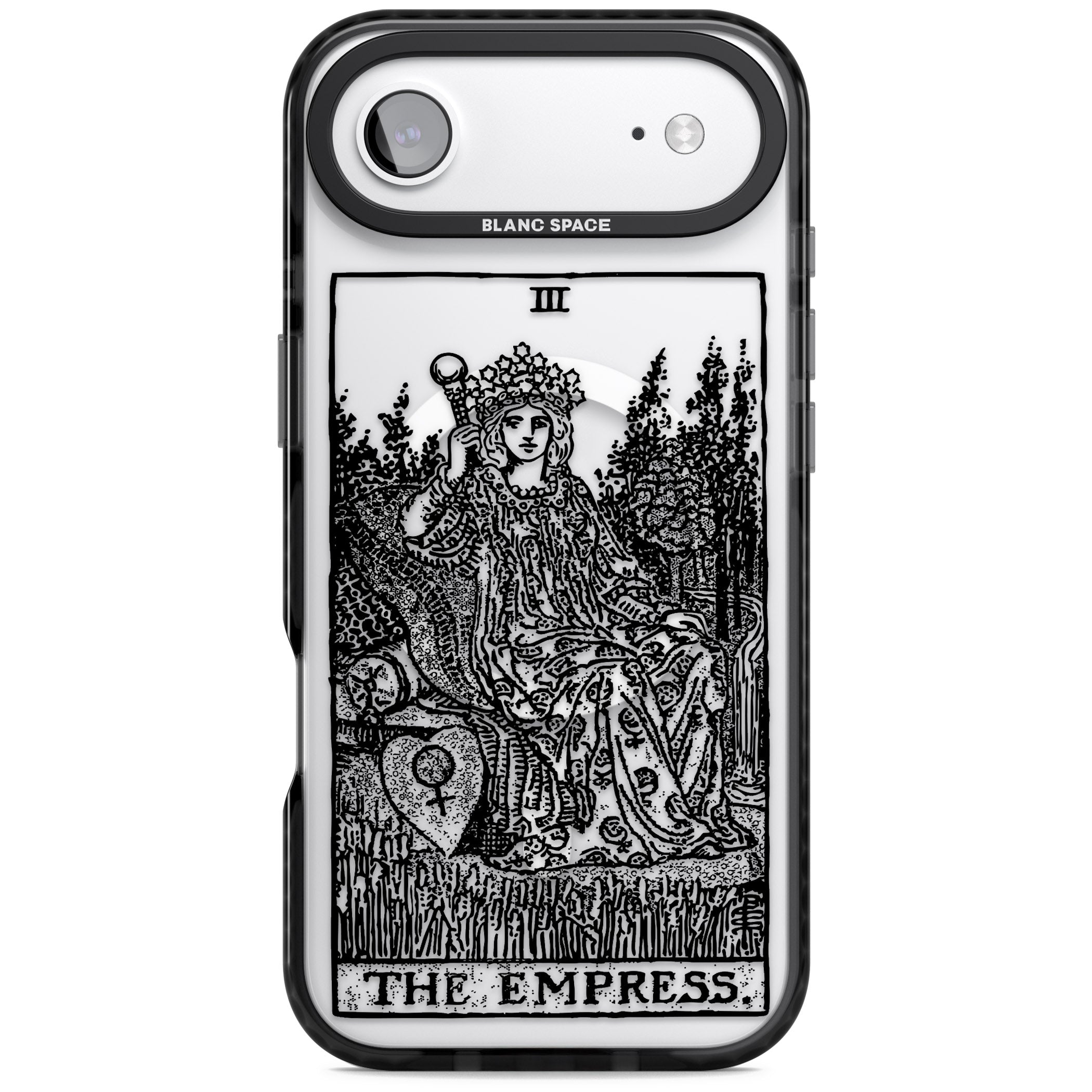 Personalised The Empress Tarot Card (Clear) iPhone 17 Air Impact Pro Black Phone Case