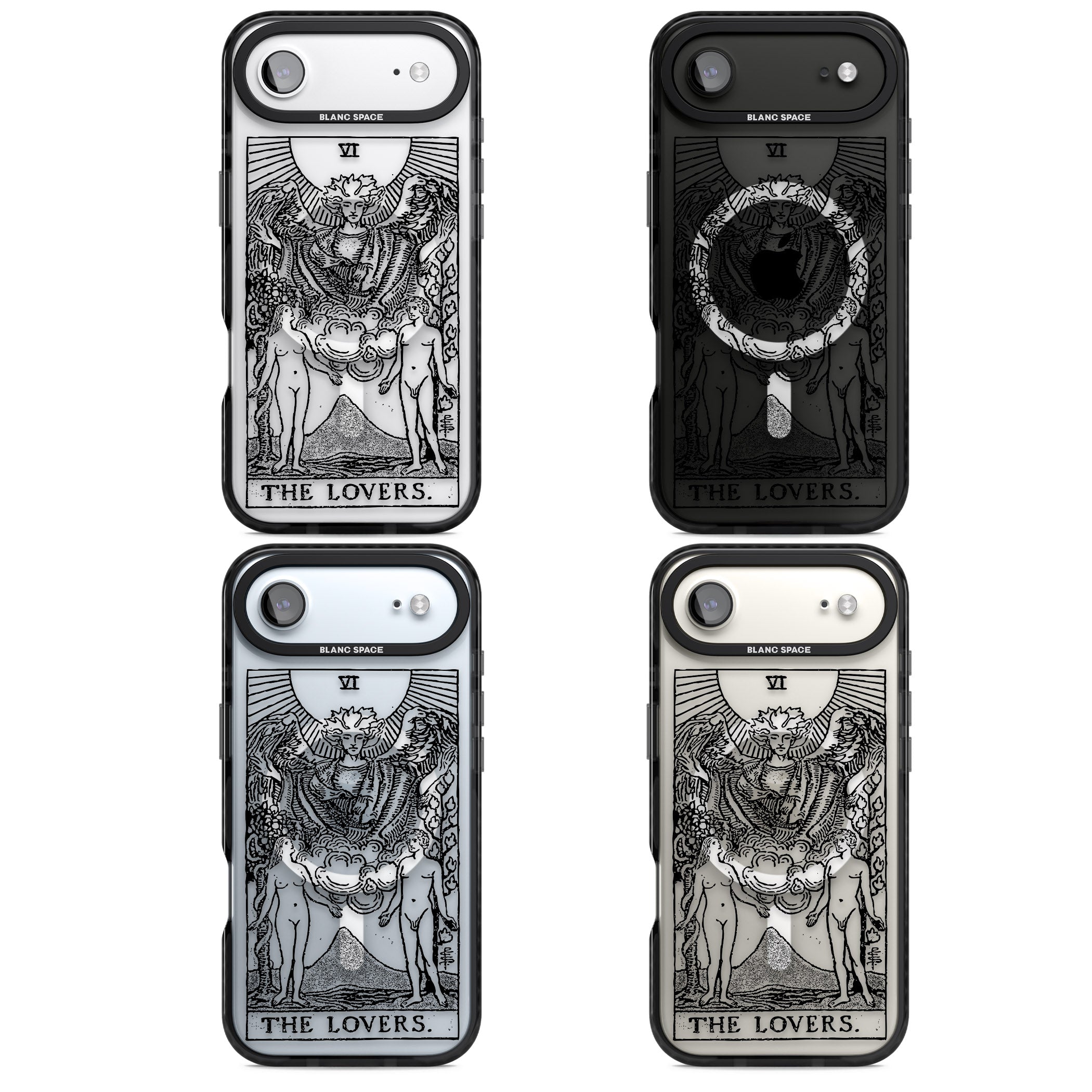 Personalised The Lovers Tarot Card (Clear) iPhone 17 Air Impact Pro Black Phone Case APT Impact Protection