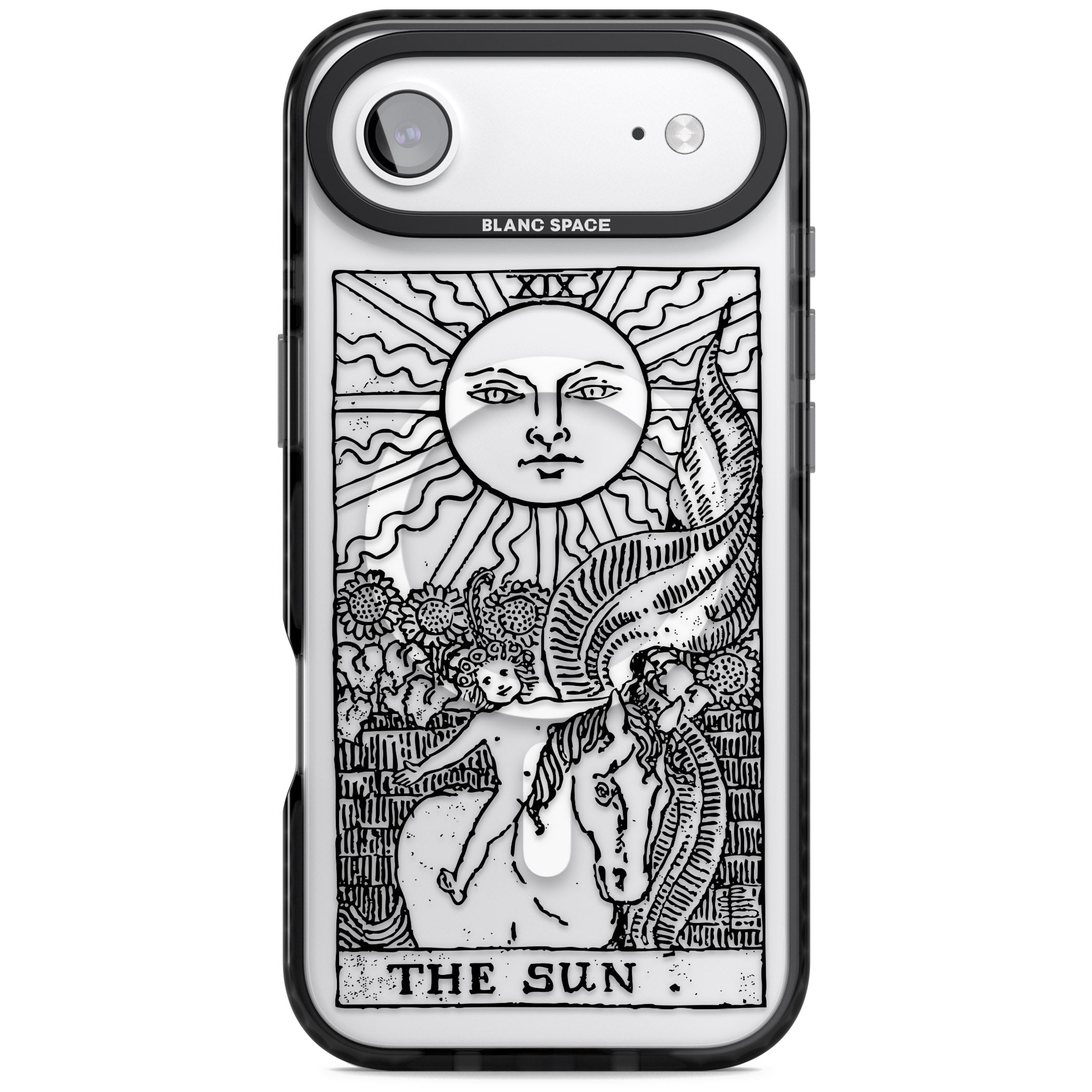 Personalised The Sun Tarot Card (Clear) iPhone 17 Air Impact Pro Black Phone Case