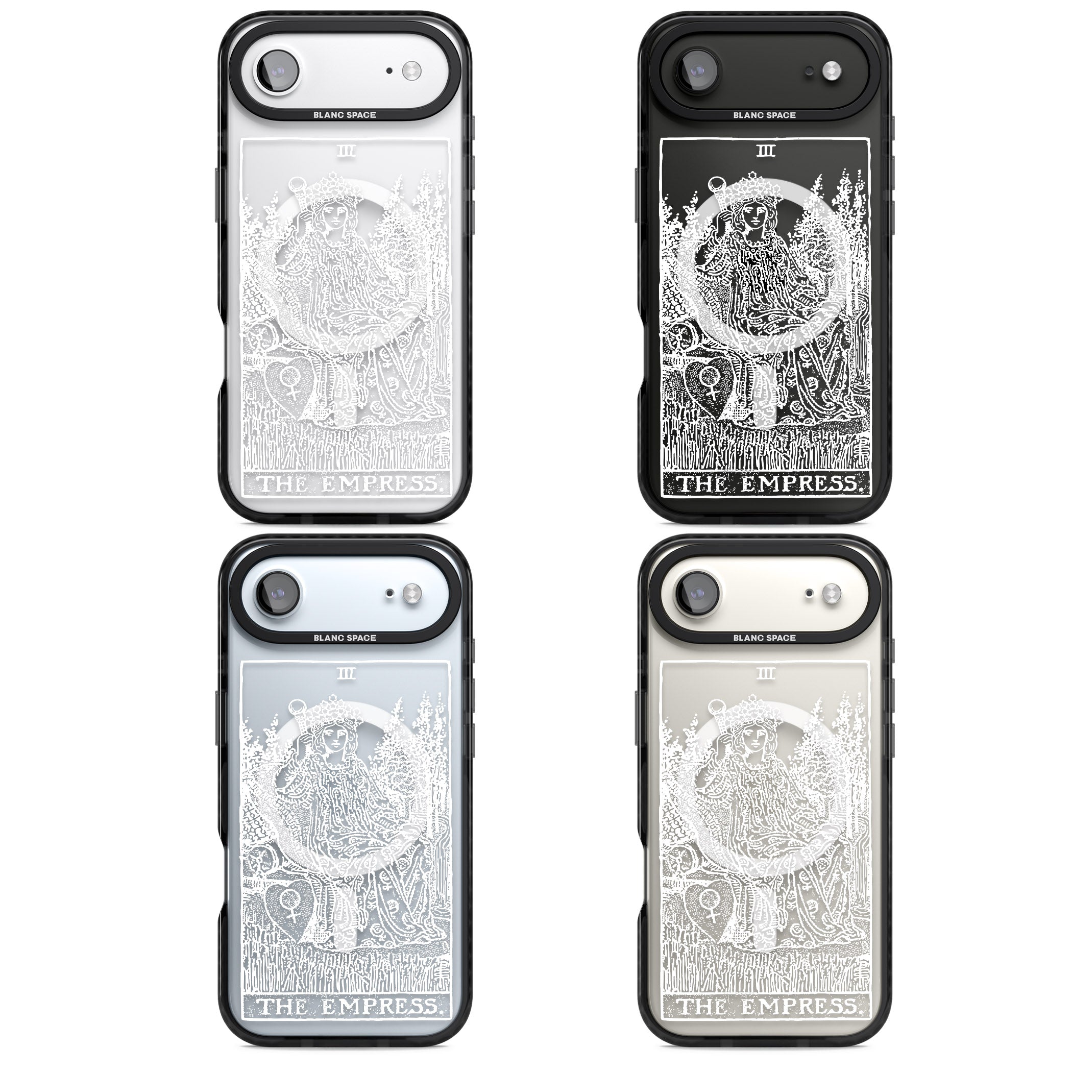 Personalised The Empress Tarot Card (White) iPhone 17 Air Impact Pro Black Phone Case APT Impact Protection