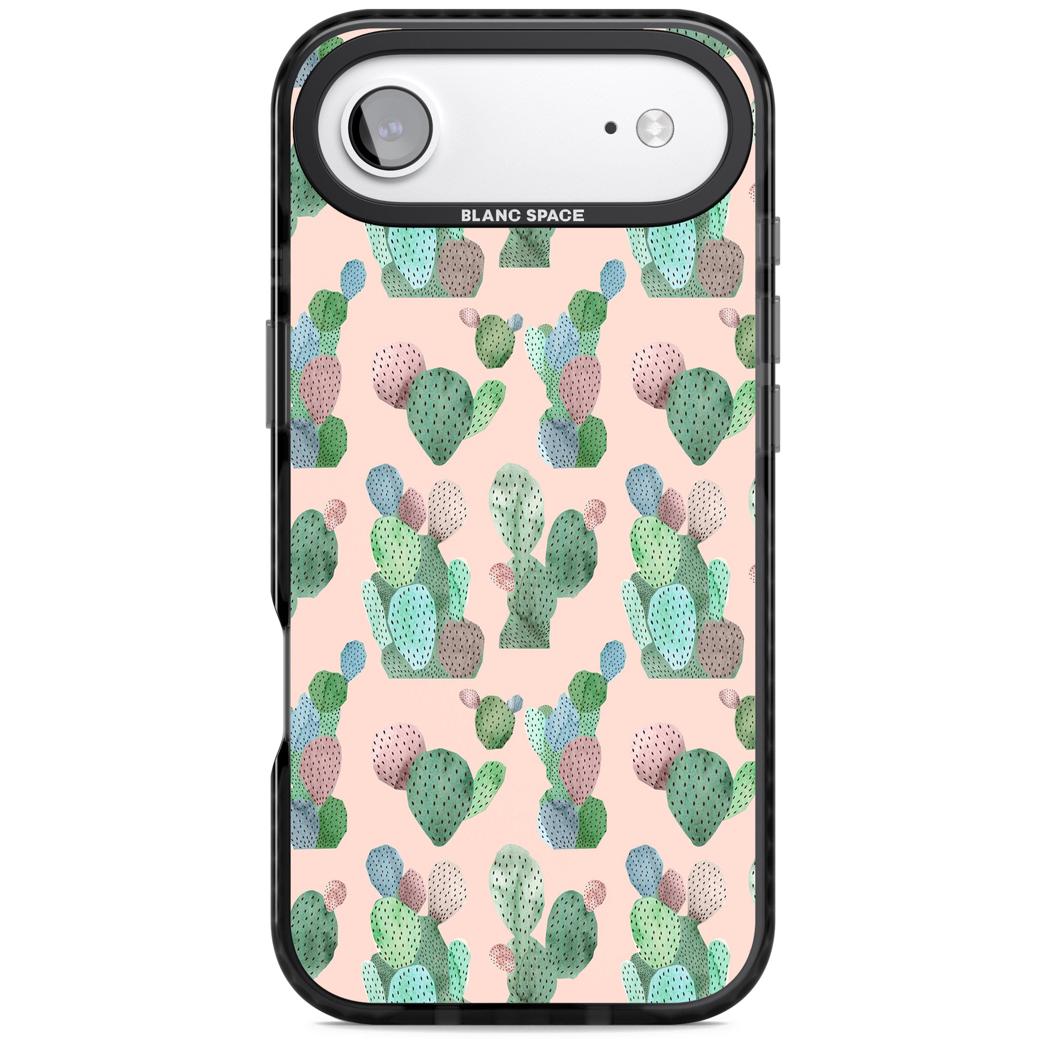 Pink Cactus iPhone 17 Air Impact Pro Black Phone Case