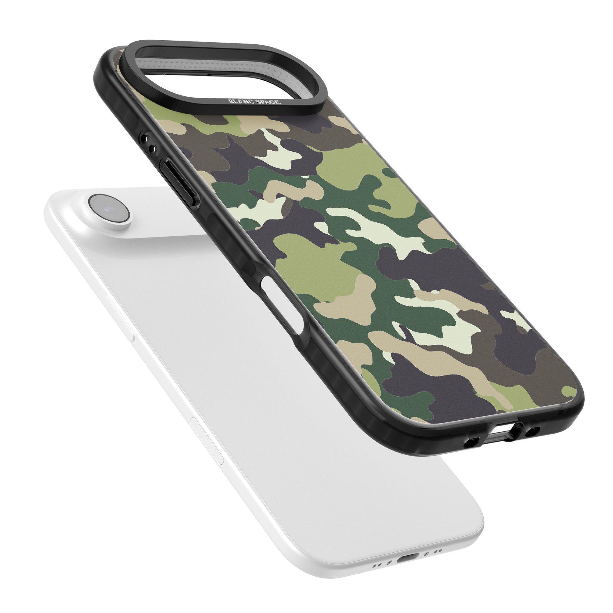Green Camo iPhone 17 Air Impact Pro Black Phone Case Colours