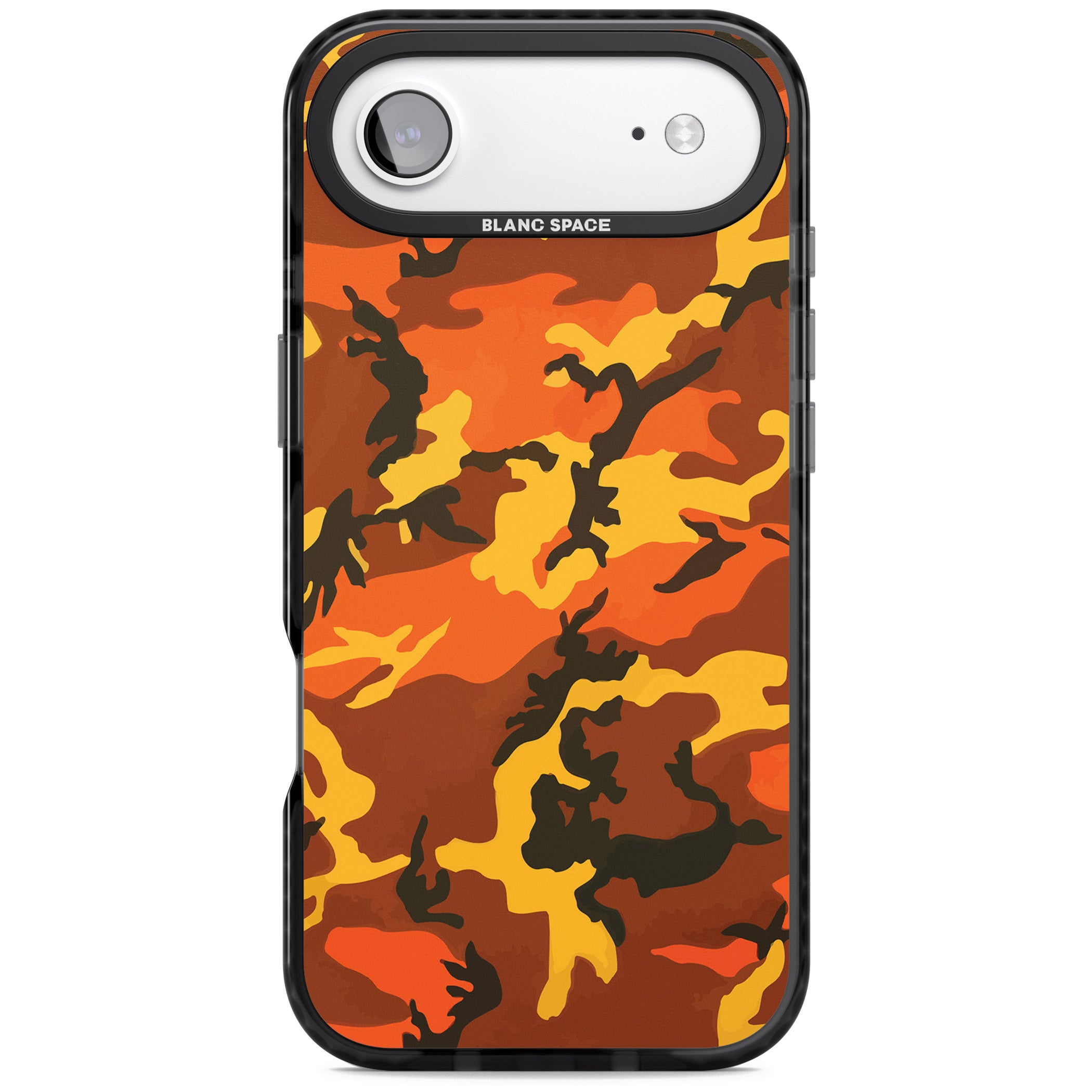 Orange Camo iPhone 17 Air Impact Pro Black Phone Case