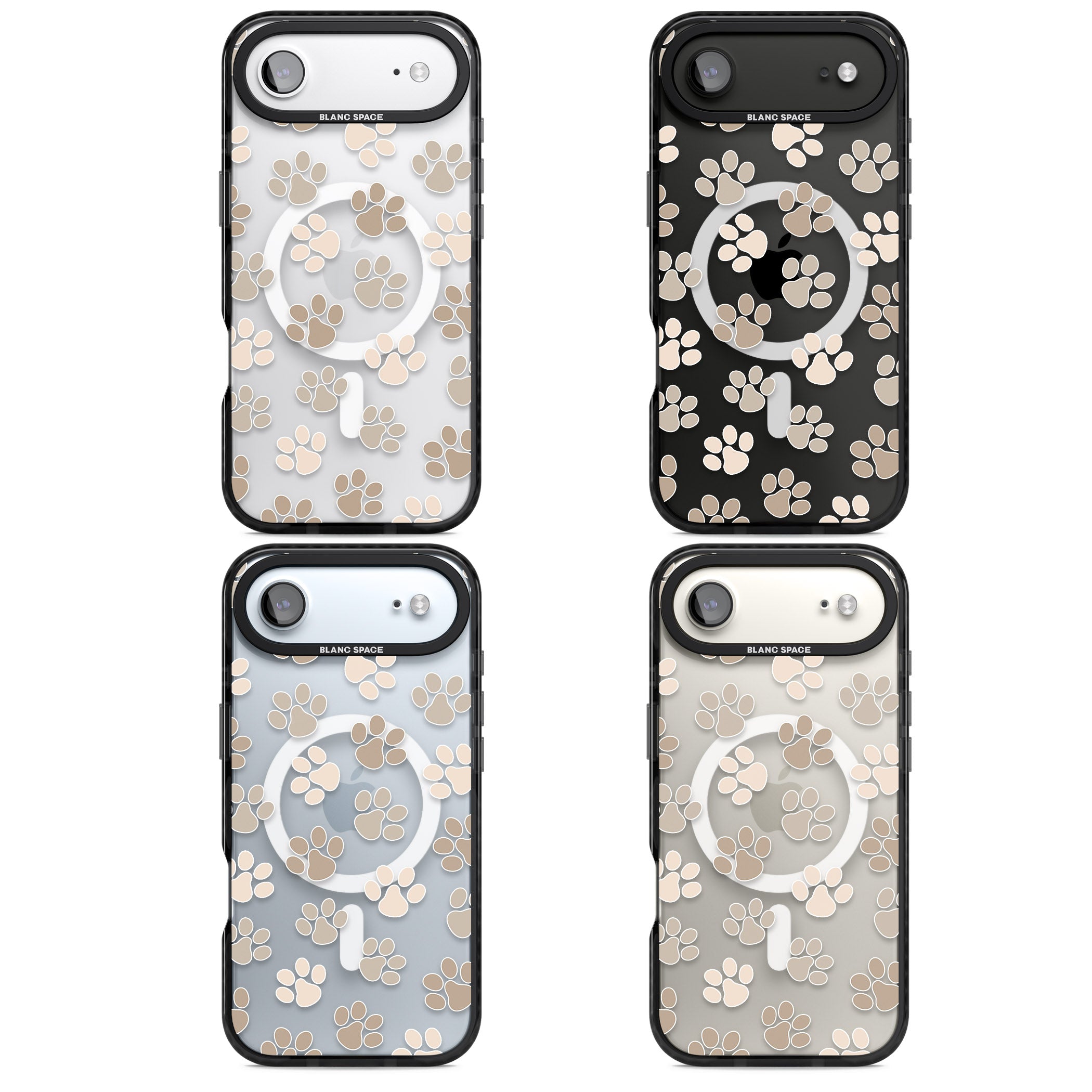 Paw Prints iPhone 17 Air Impact Pro Black Phone Case APT Impact Protection